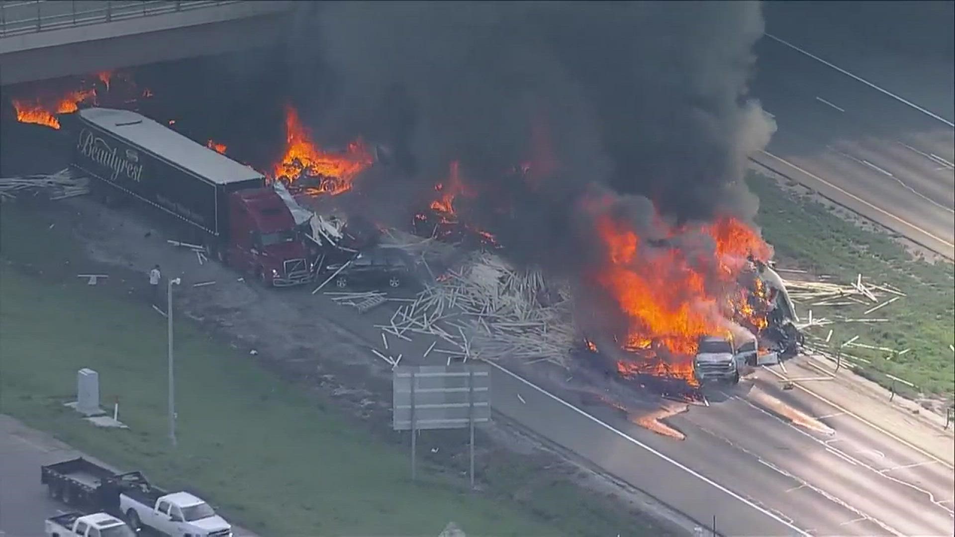 Interstate 70 in Colorado remains partially closed following 28-car