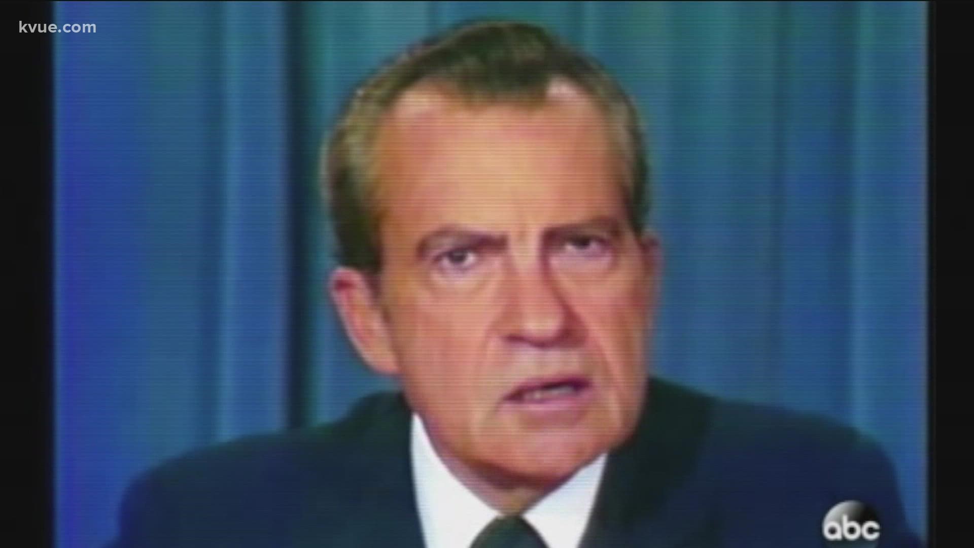 Richard Nixon left the White House for good after resigning from the presidency. It happened on Aug. 8, 1974.