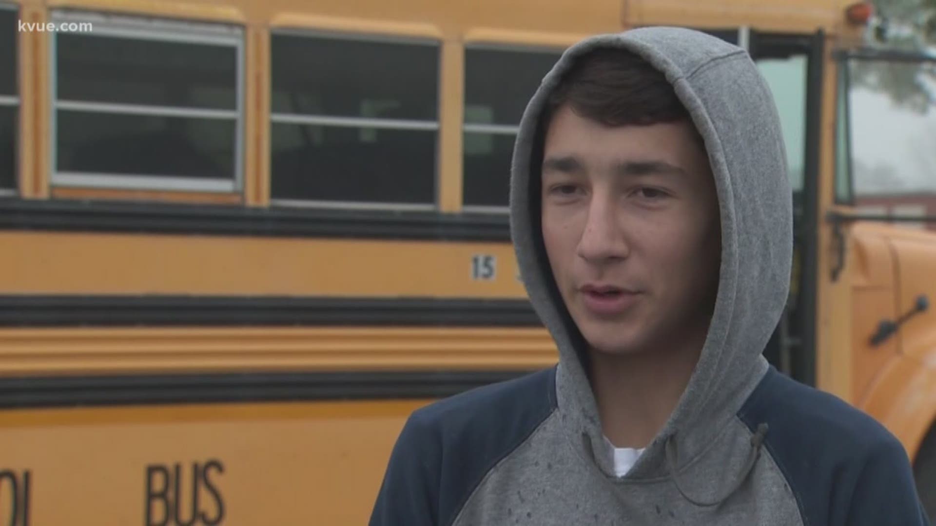 Two students jumped into action when they realized their bus driver was having a medical emergency while driving the school bus.