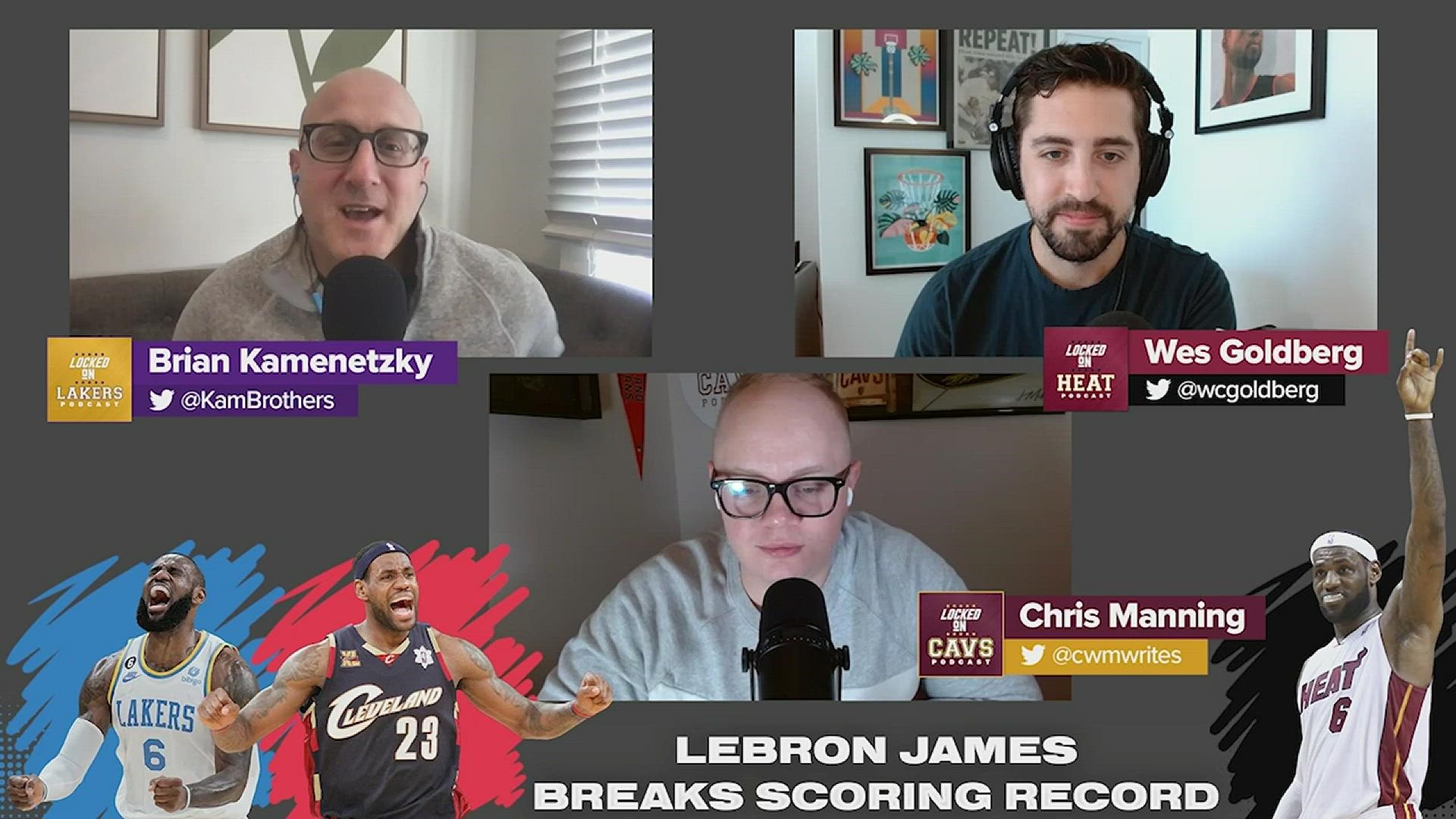 LeBron James has broken the NBA’s Scoring Record by passing Kareem Abdul-Jabbar. Locked On hosts covering the Lakers, Heat, and Cavaliers react to Lebron’s record.