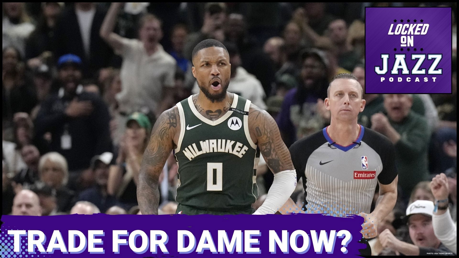 explores the intriguing possibility of the Utah Jazz trading for Damian Lillard to bail out the Milwaukee Bucks.