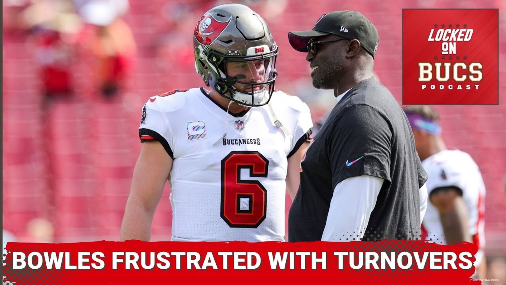 Tampa Bay Buccaneers head coach Todd Bowles mentioned Baker Mayfield's recent turnover problem.