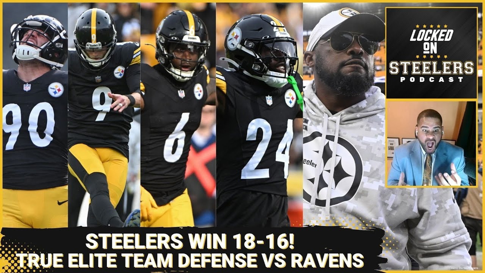 The Pittsburgh Steelers beat the Baltimore Ravens 18-16 Sunday at Acrisure Stadium thanks to elite defensive play.