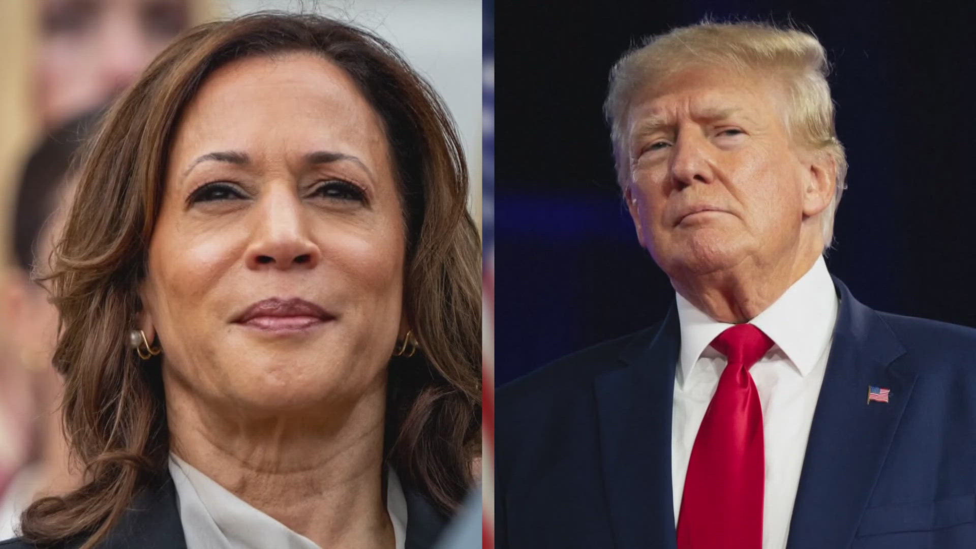 Former President Donald Trump is in Florida after campaigning in Michigan. Vice President Kamala Harris is in Washington. 