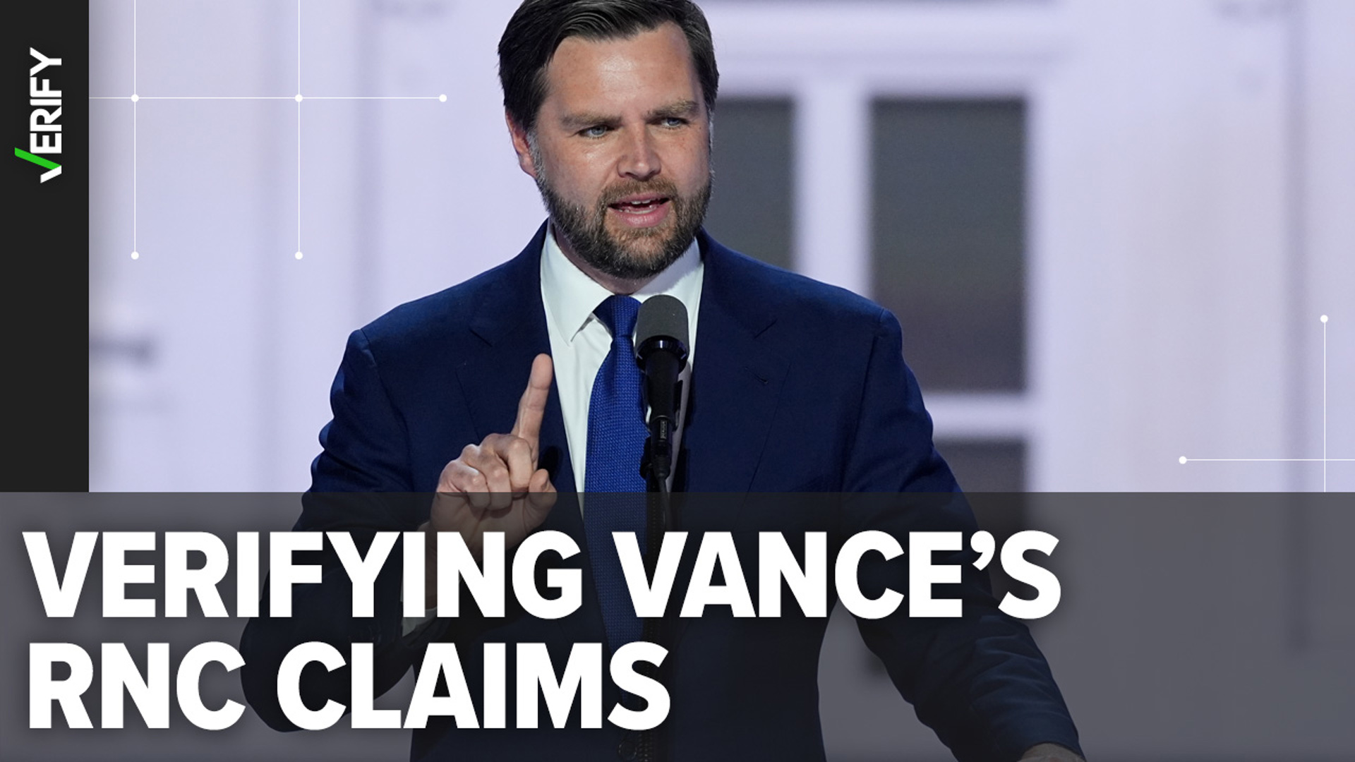 Vance formally accepted the vice presidential nomination on Wednesday at the Republican National Convention. VERIFY fact-checked claims from his speech.