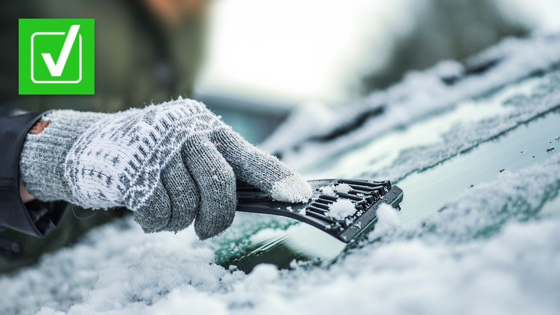 Verify Hot water can crack frozen windshields