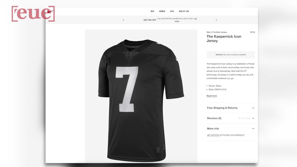 : MESOSPERO Colin Kaepernick Jersey #7 ImWithKap IM with KAP All  Stitched Movie Football Jersey Black White S-3XL : Clothing, Shoes &