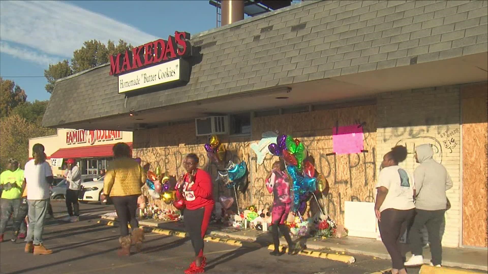 Outside Makeda's, fans were gathered mourning Young Dolph's death Thursday when shots were fired at the front of the building