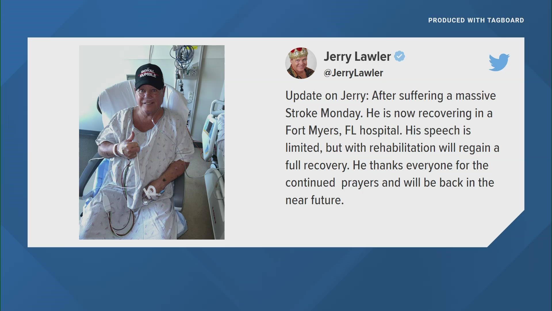 ABC24 learned the 73-year-old suffered a stroke while in Sanibel, not far from Fort Myers, Florida.