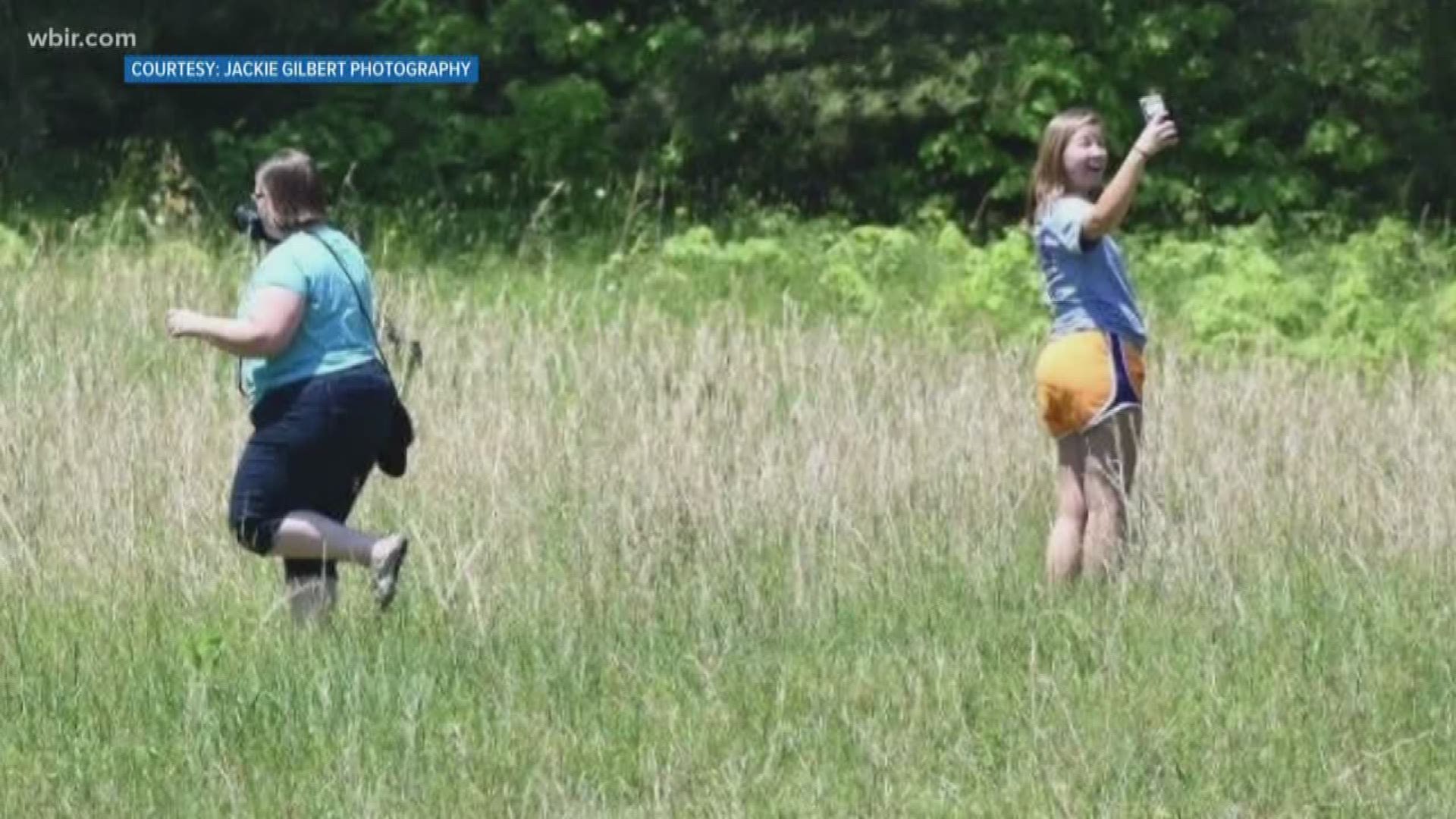 Local photographer Jackie Gilbert says she was out at Cades Cove twice this week taking photos when she saw a group of people crowding the bears.