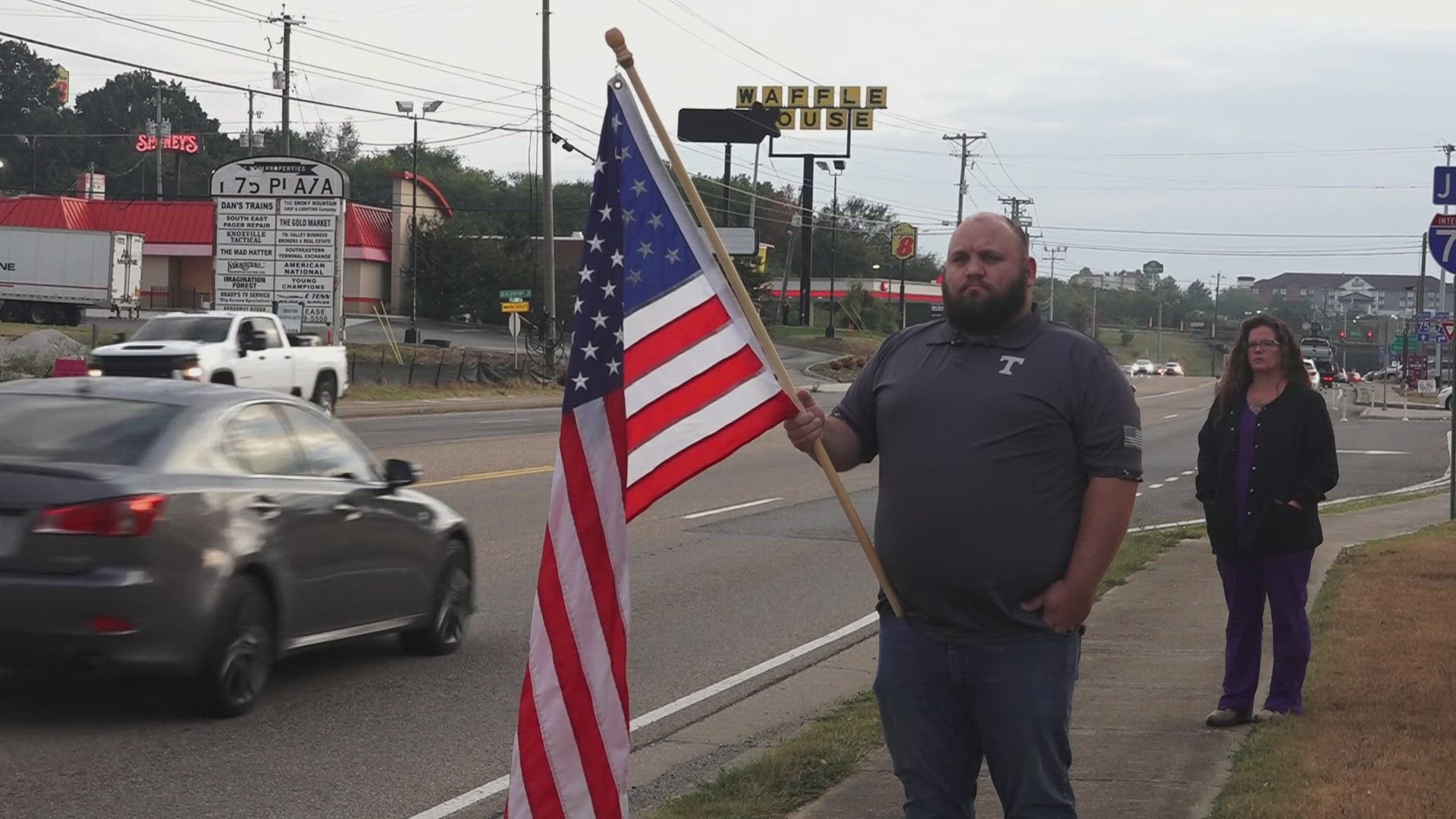 Deputy Tucker Blakely was transported from the funeral home in Powell to Clear Springs Baptist Church in Corryton.