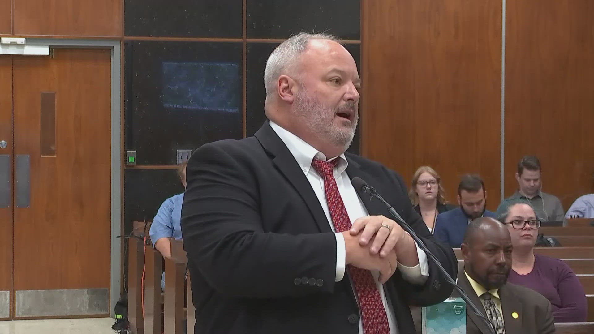 Closing arguments are underway in the trial of Sean Finnegan who faces the threat of death for kidnapping, torturing and murdering a woman.