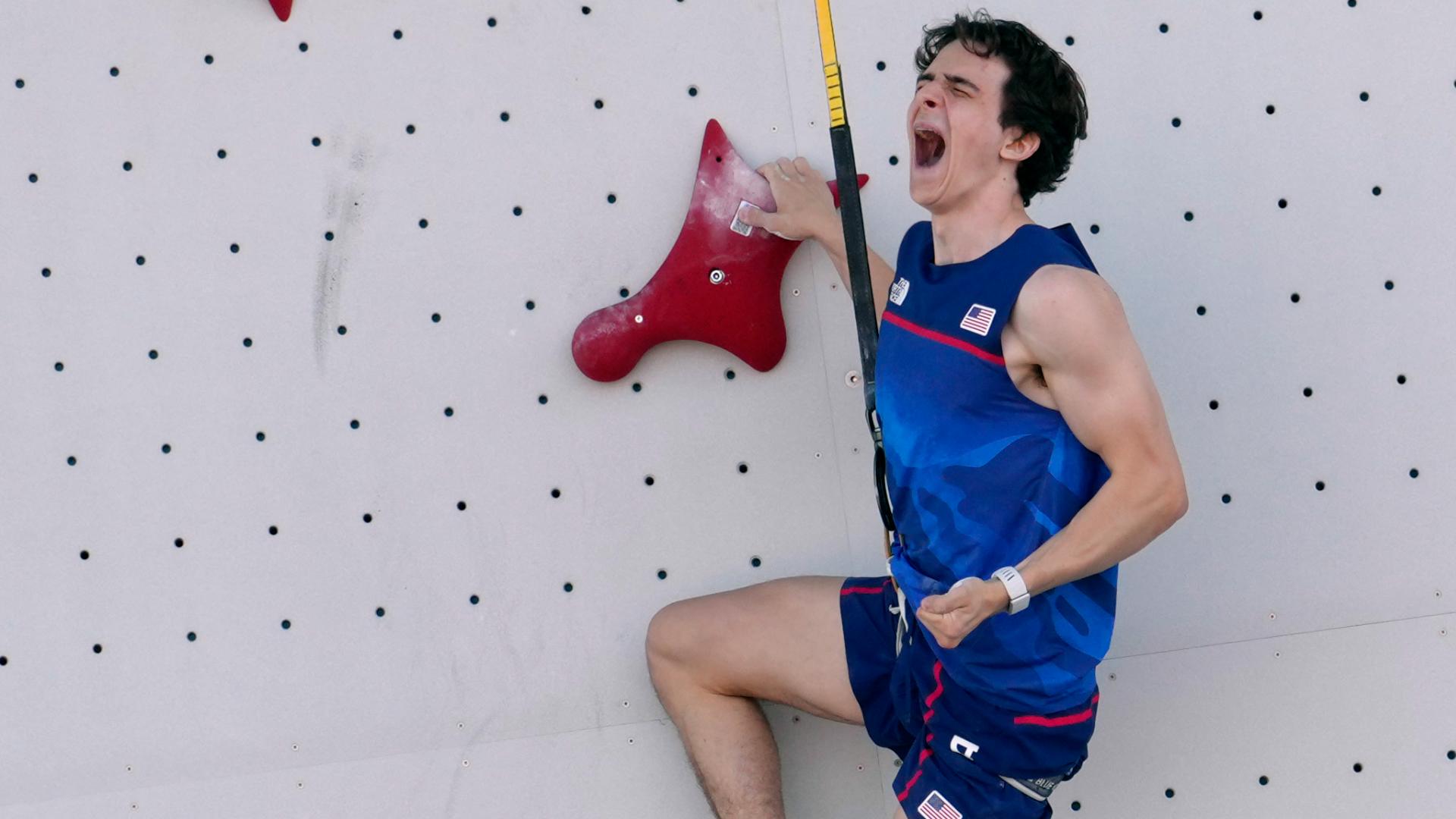 U.S sport climber breaks his own world record at Paris Olympics ...
