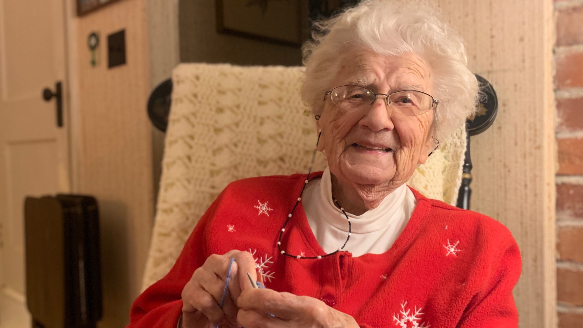 104 Year Old Maine Woman Living On Her Own Has Been Knitting For Over A Century