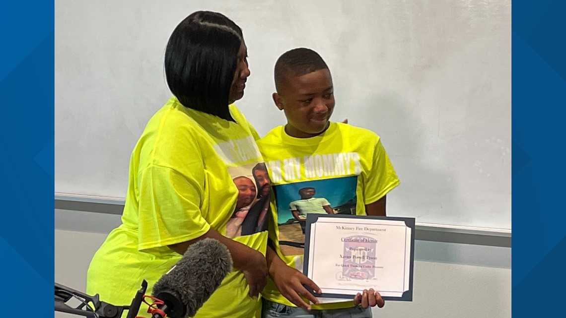 McKinney teen honored for saving his mom's life after a stroke - Vimarsana News