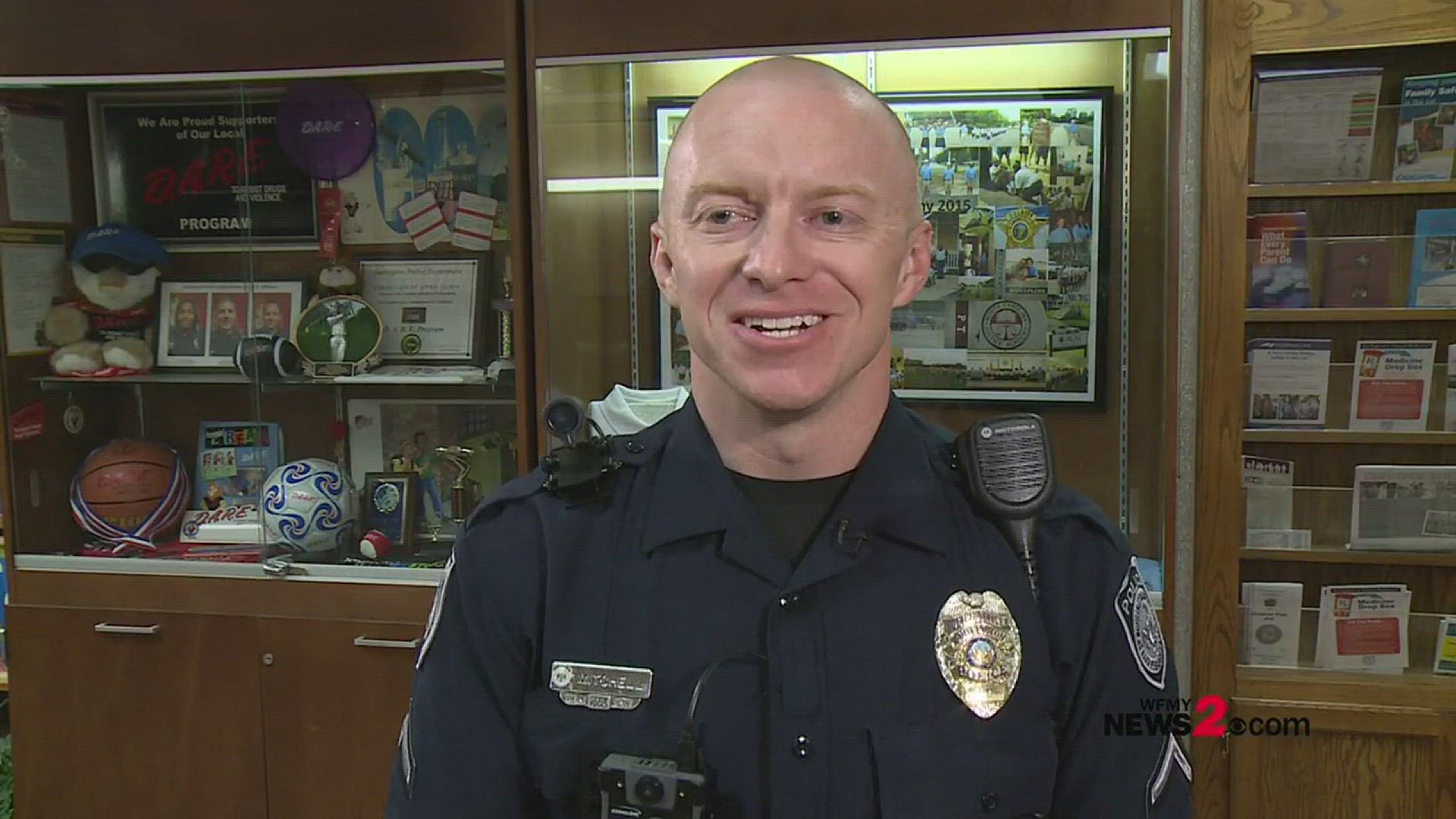 Interview with Burlington Police Department's  Dana Mitchell, this years officer of the year.