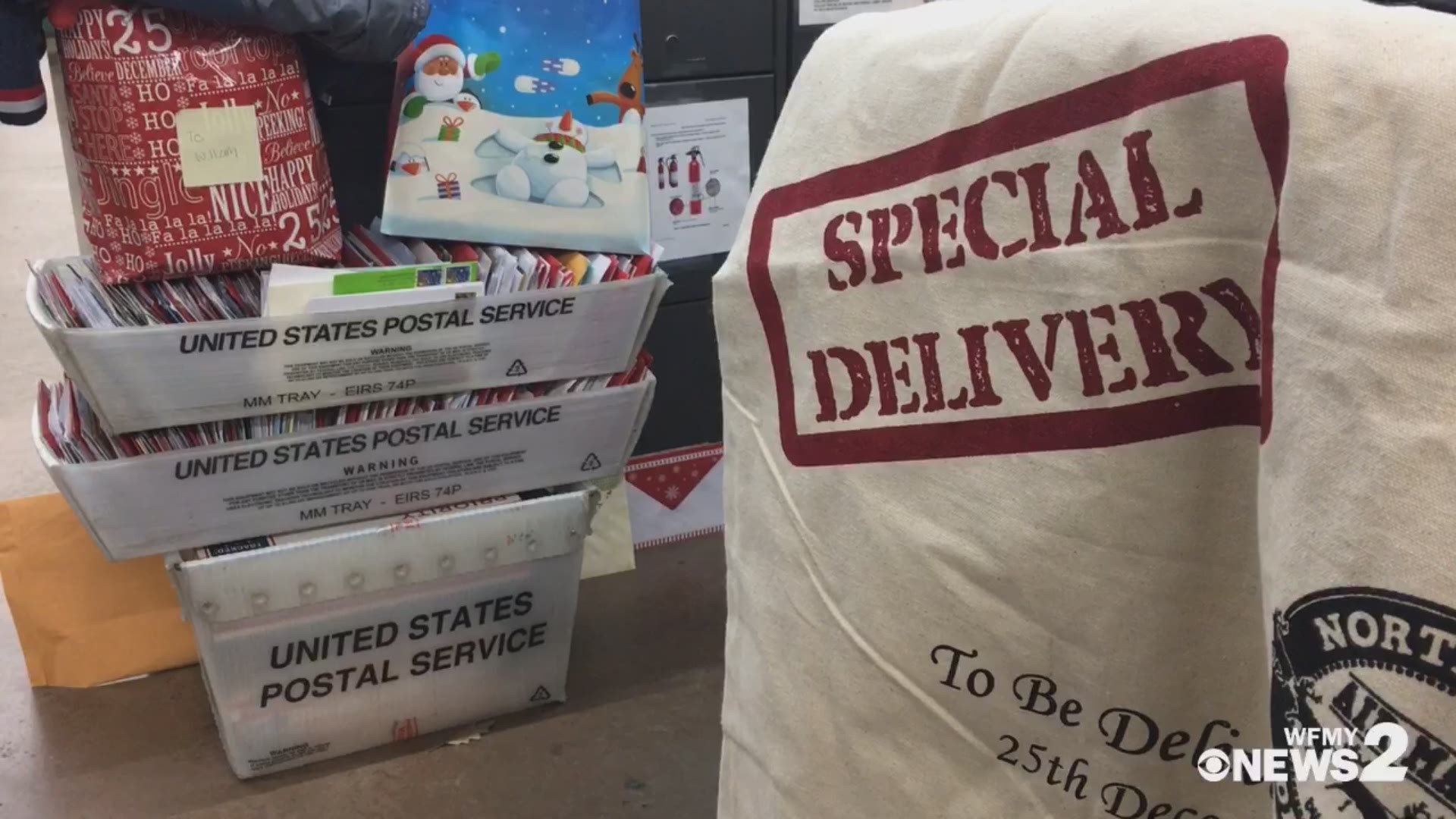 Here comes a special delivery for 9-year-old William Sidebottom who just wants Christmas cards!