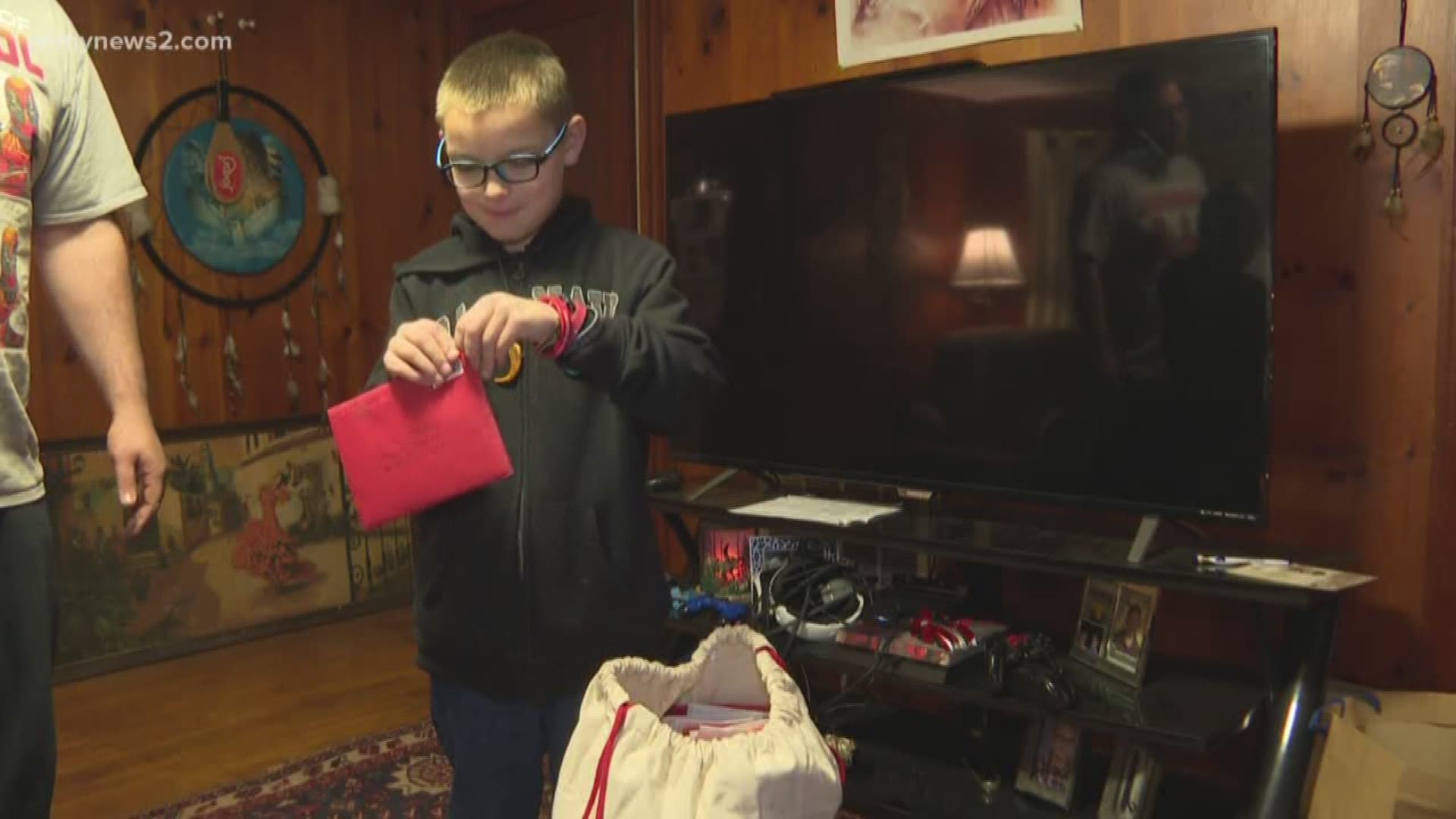 A bag full of cards were delivered to surprise William Sidebottom just one day after his family came home to cards and gifts on their doorstep.