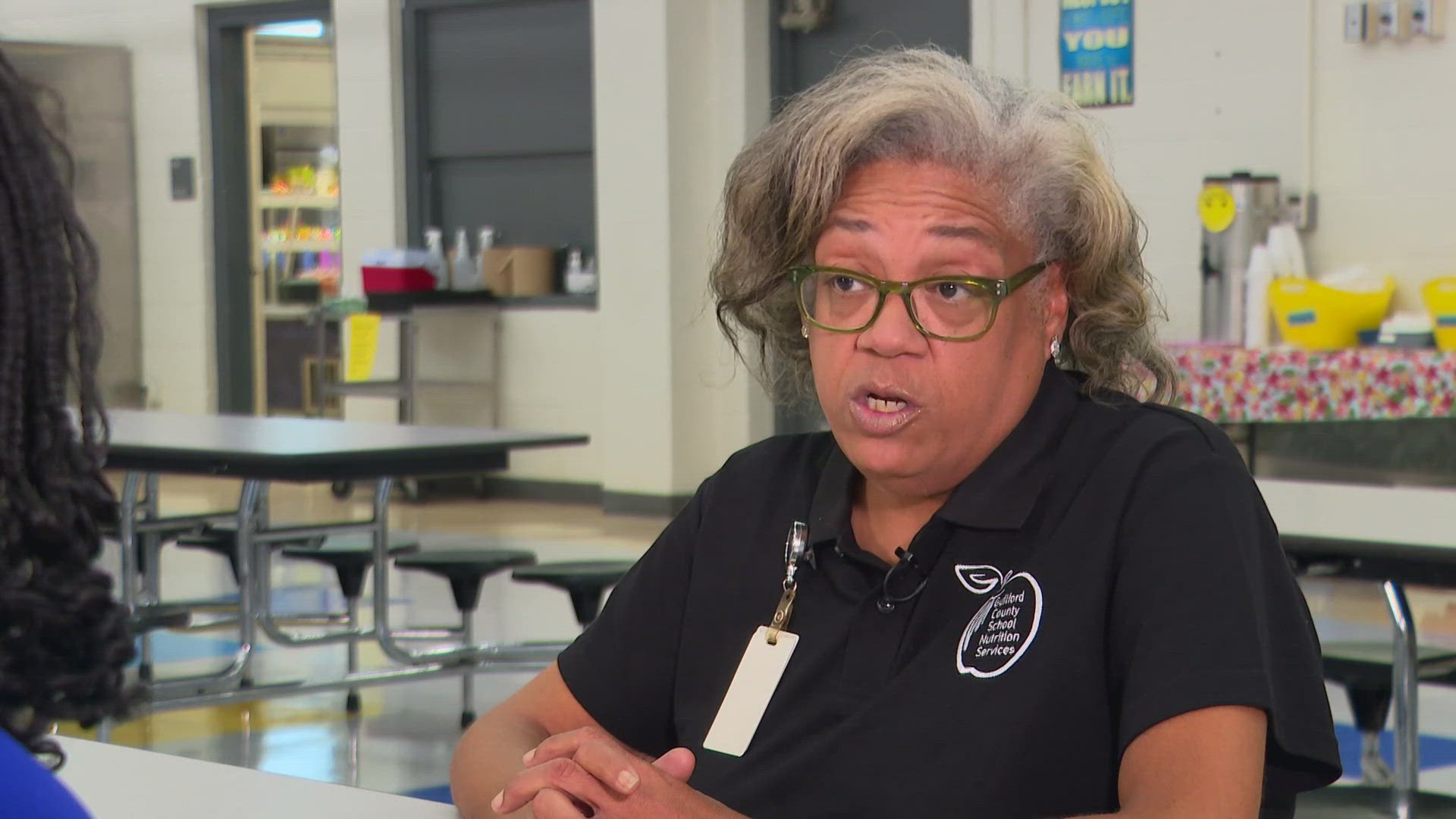 WFMY News 2's Lauren Coleman highlights Cafeteria Manager Tracey Hunter. She's worked in GCS for 16 years. 