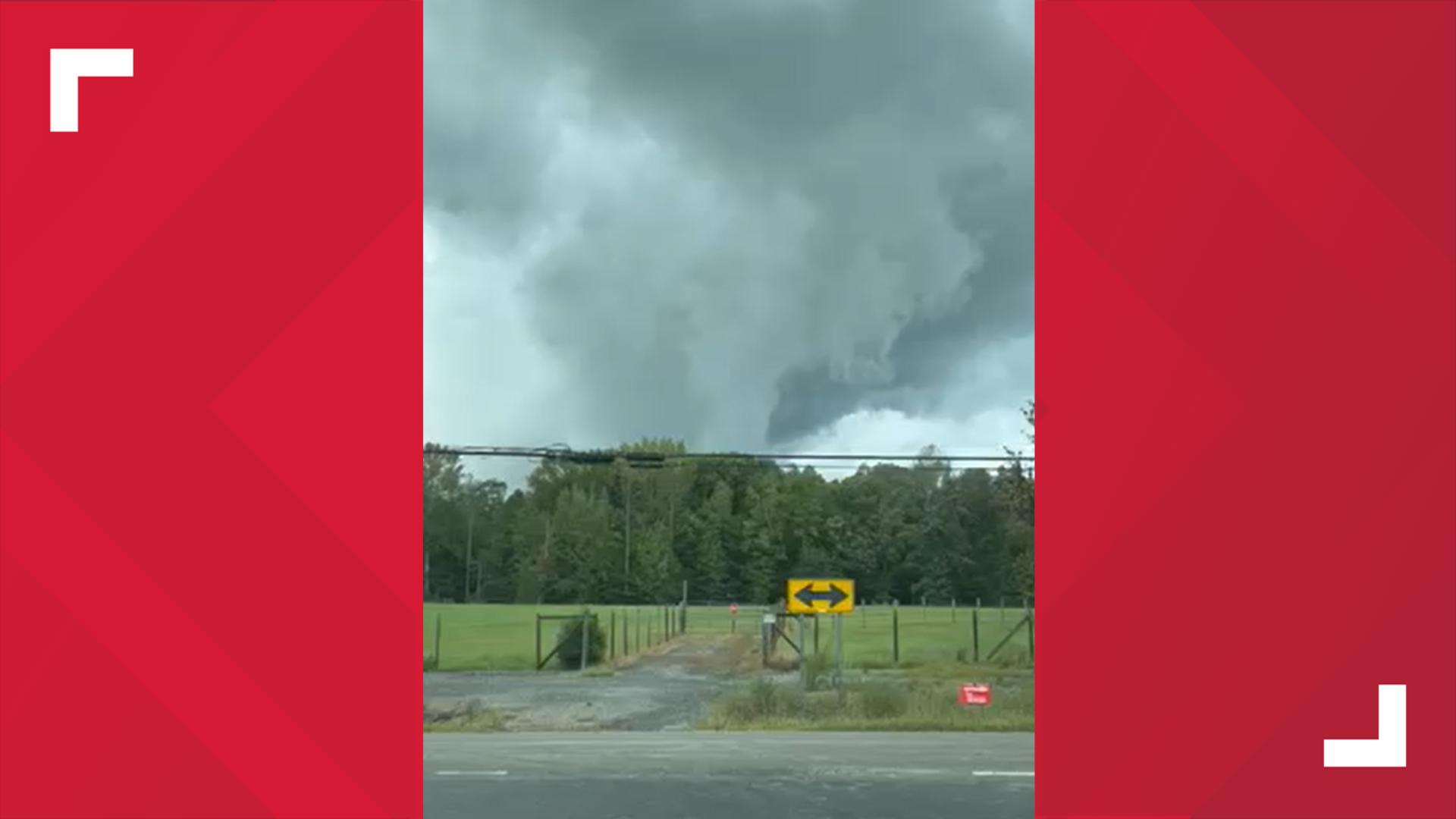 A viewer shares a video of a possible funnel cloud in Eden on Friday.