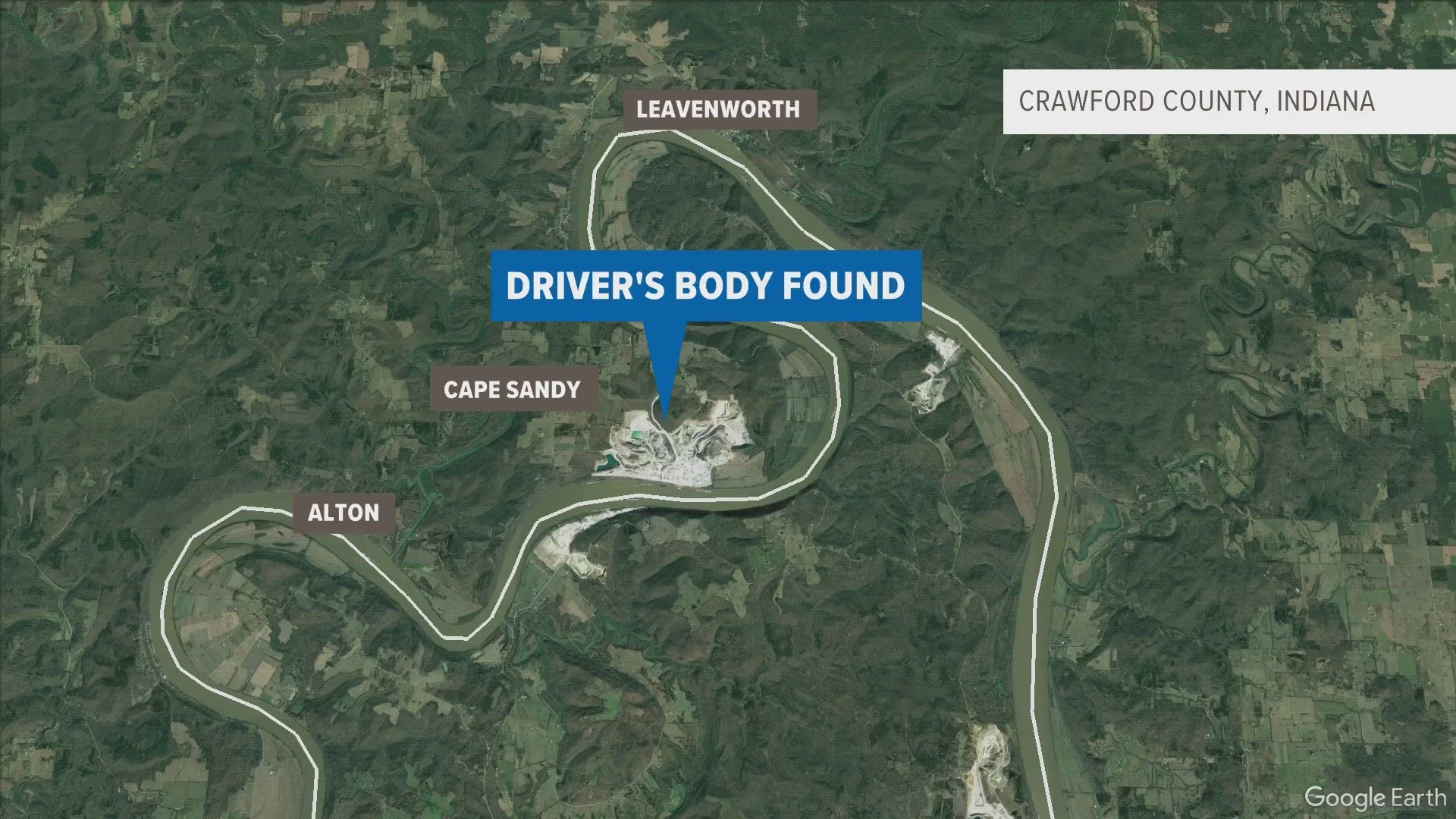 A southern Indiana quarry employee is missing after officials say he was operating dump truck that fell several hundred feet into a pit filled with water.