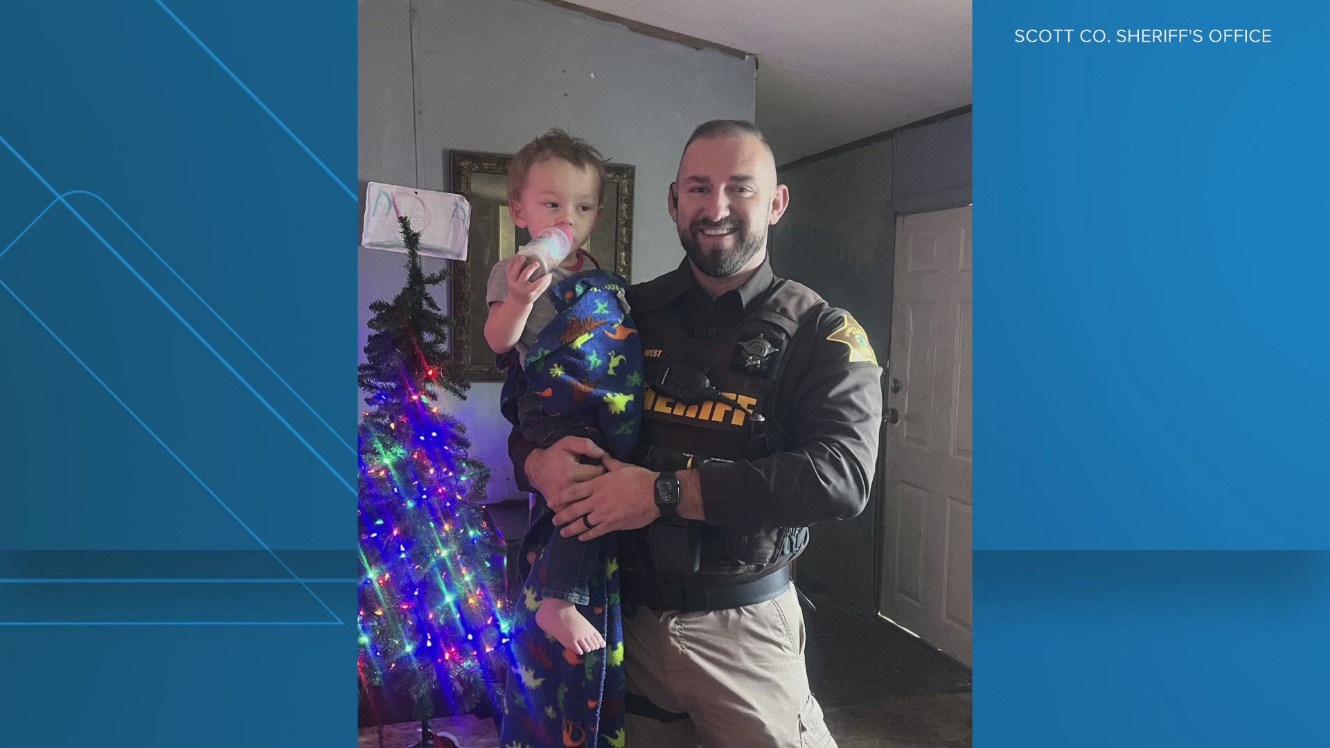 The child had something stuck in his throat. Luckily Scott County Sheriff Deputy Kyle West had a Lifevac device on hand.