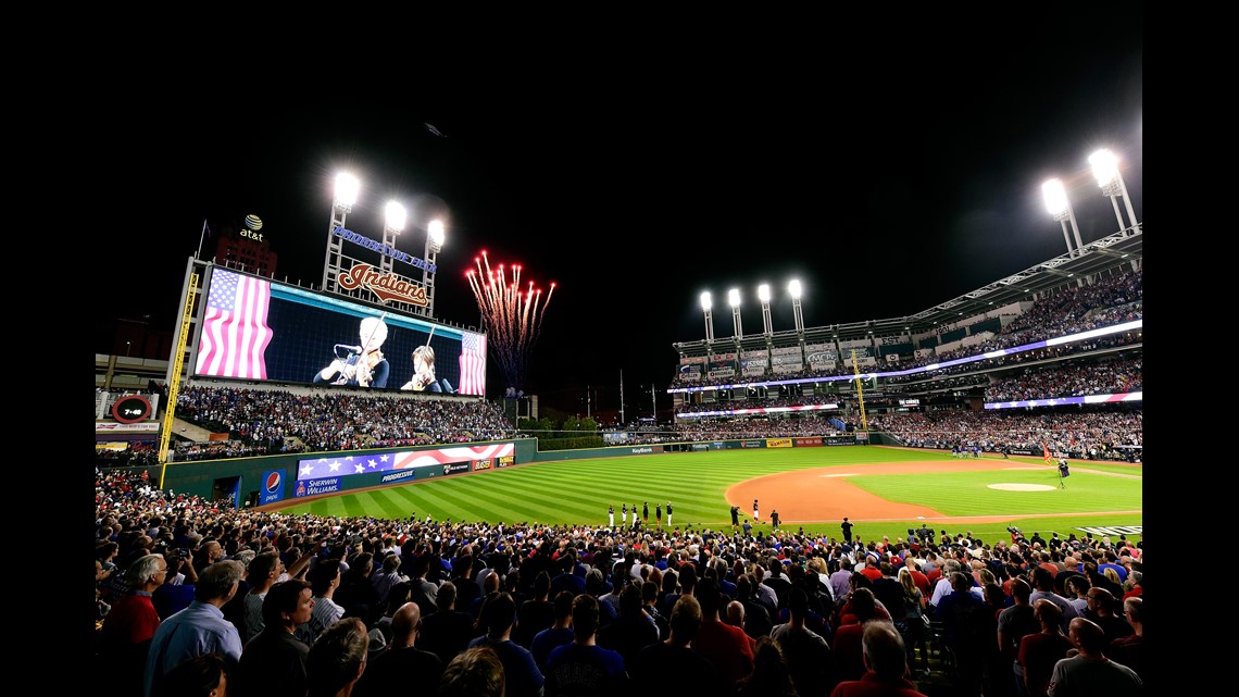 Chicago Cubs Kris Bryant celebrates with Anthony Rizzo (44) after the final  out over the Cleveland Indians during the tenth inning of World Series game  7 at Progressive Field in Cleveland, Ohio