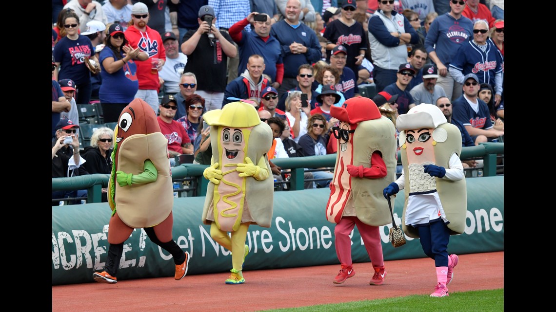 PETA Cleveland Indians veggie dog mascot Hot Dog Derby