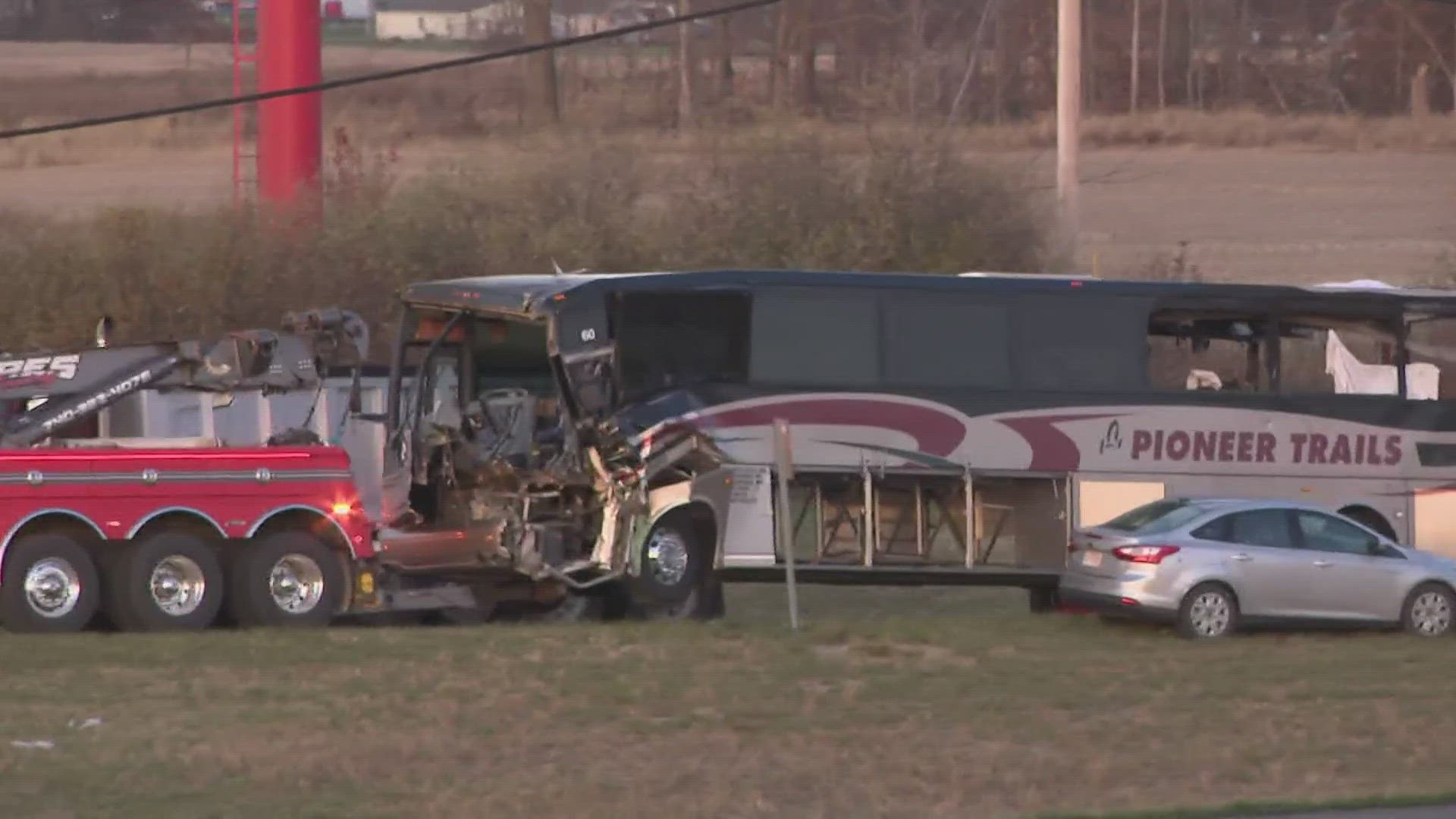 A charter bus with students and chaperones from Tuscarawas Valley Local Schools was involved in the Licking County crash.