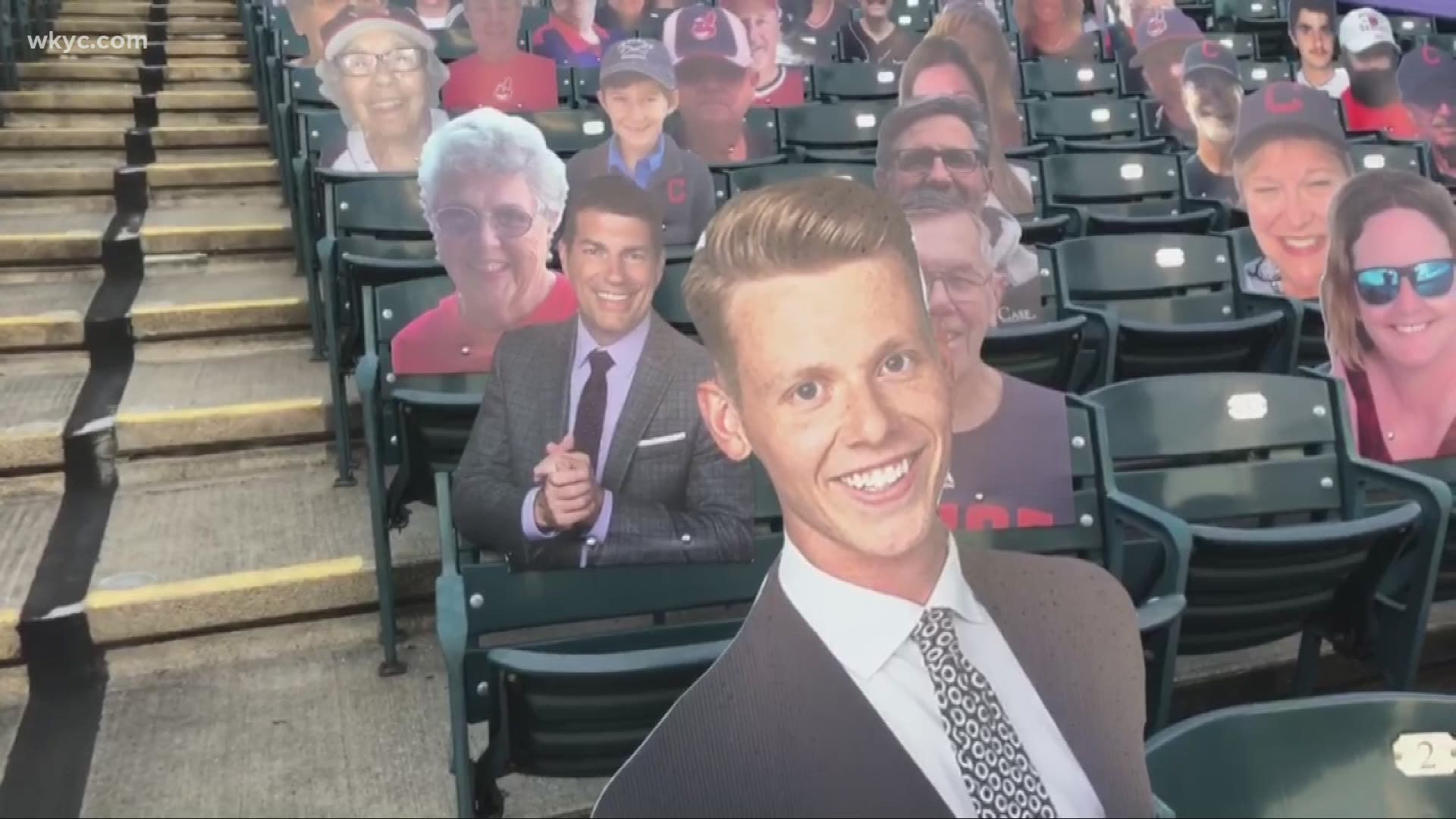 This is everything. Austin Love surprised Dave Chudowsky with a hilarious cardboard cutout in the stands at Progressive Field for Cleveland Indians games.
