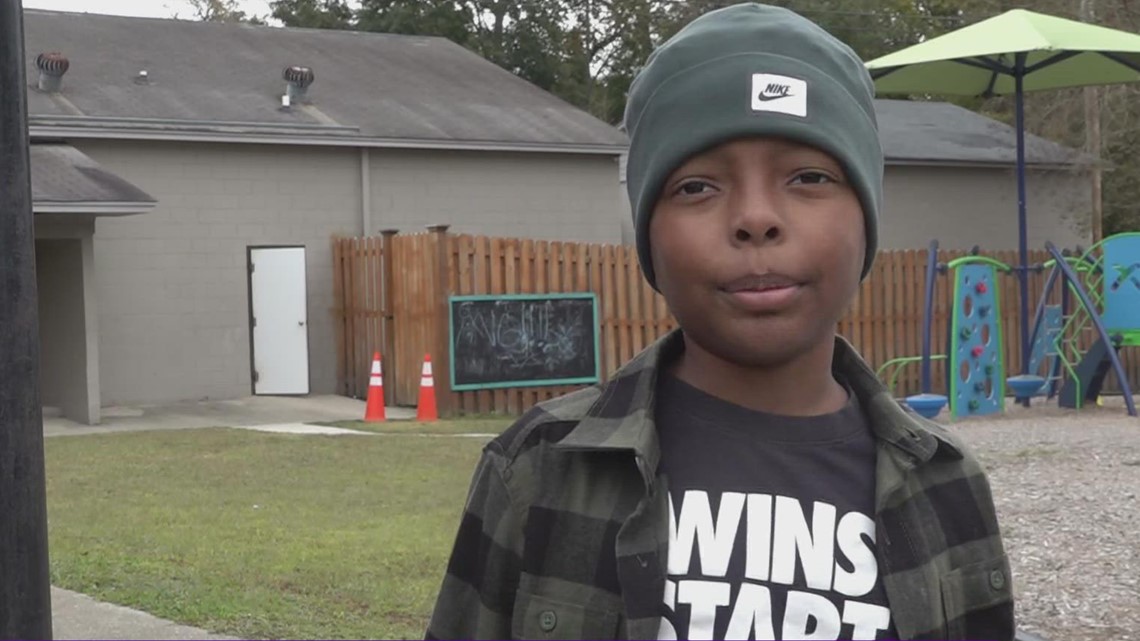 West Columbia boy holds coat giveaway at Felton C. Benton Park