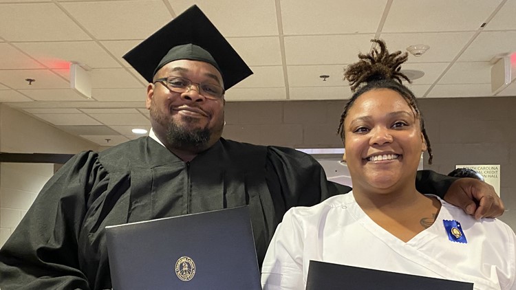 Same graduation day, different degrees: Father-Daughter duo graduate from Orangeburg-Calhoun Tech together