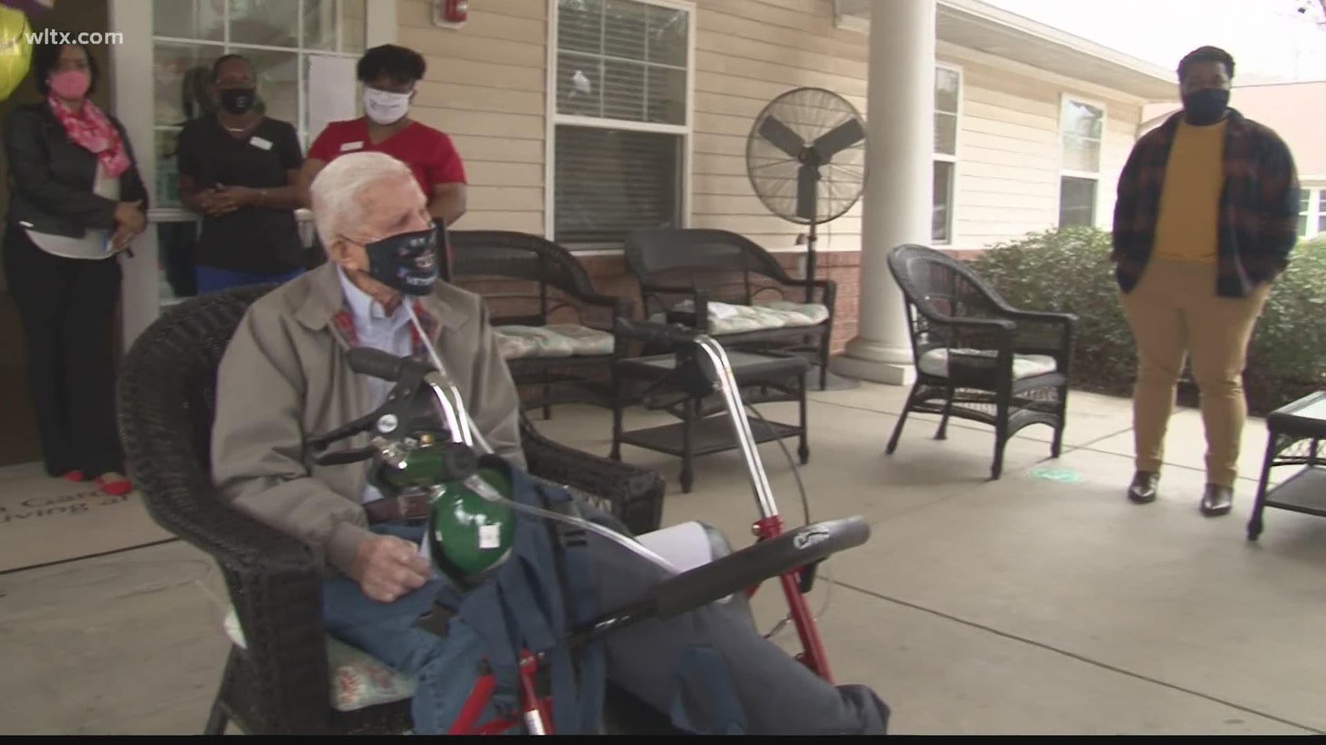 Charles Siniard celebrated his 100th birthday in Lexington, SC with a parade.