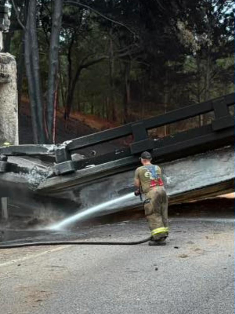 I-20 bridge collapses in Aiken County after tanker crash and fire ...