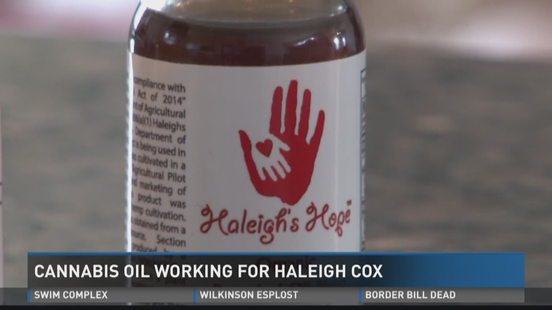 Haleigh Cox started having seizures when she was about 8 months old. The family moved to Colorado in order to get cannabis oil to treat Haleigh.