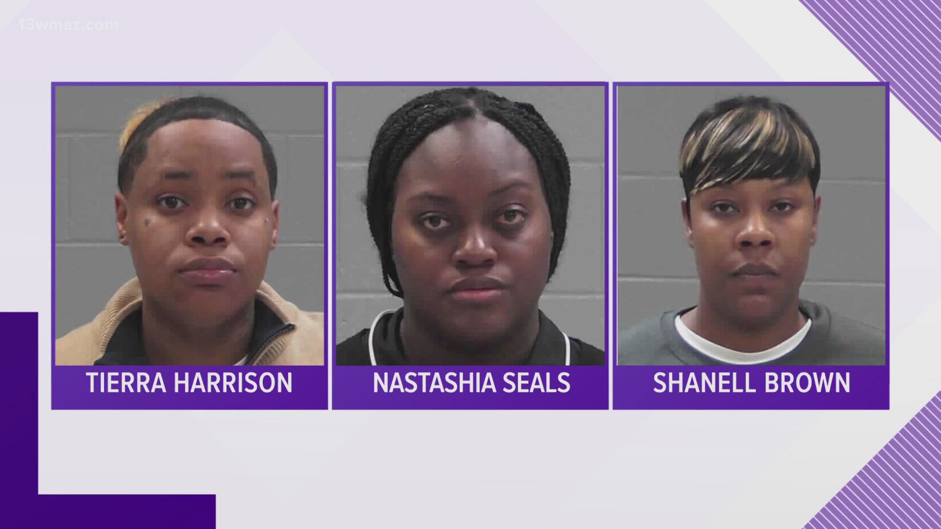 Prosecutors say three guards — Tierra Harrison, Nastashi Seals and Shanell Brown — would help smuggle drugs, phones and more into the Milledgeville prison.