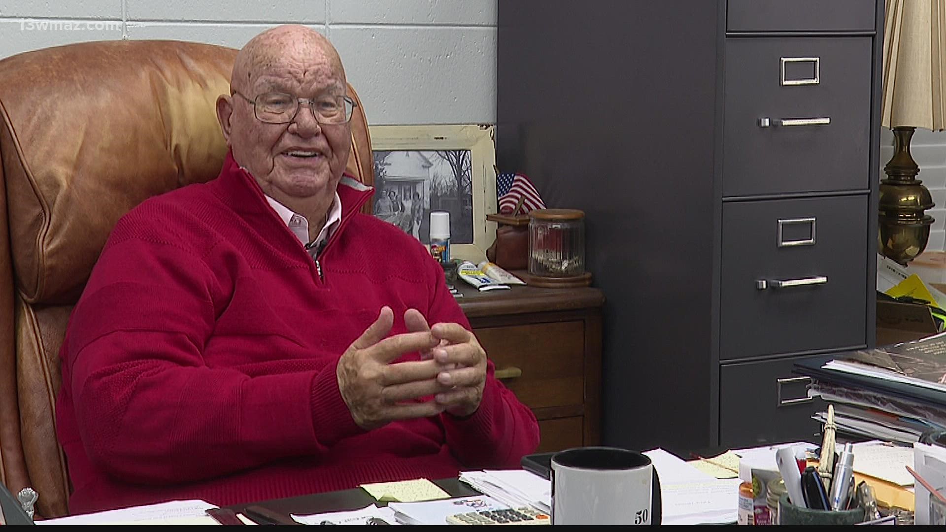 Sheriff Cullen Talton is in his 13th and final term serving Houston County. After being honored by the county Tuesday, he says he'll pass the baton.