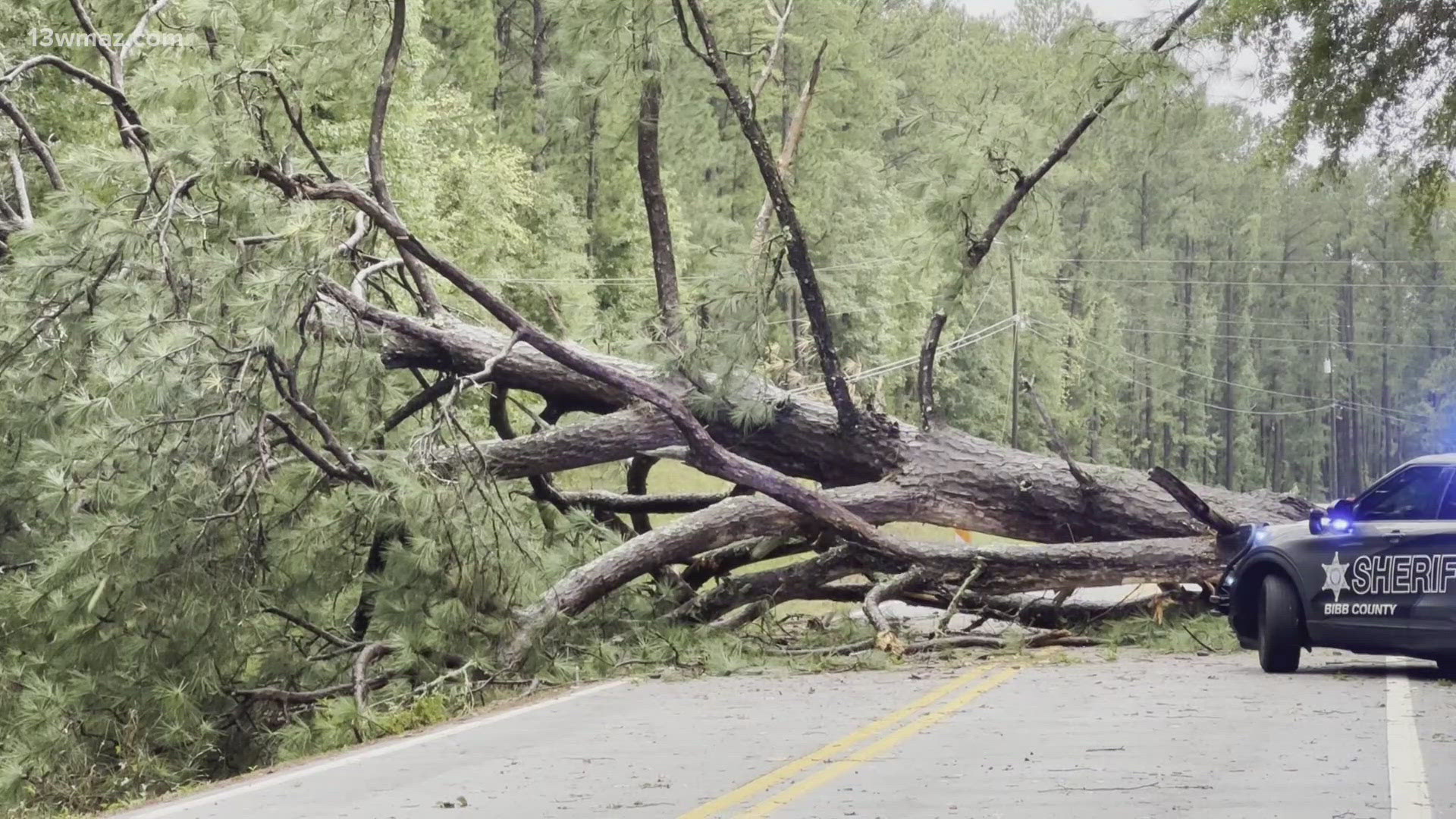 Georgia Power workers have been out in Bibb County day, working to restore power to customers.