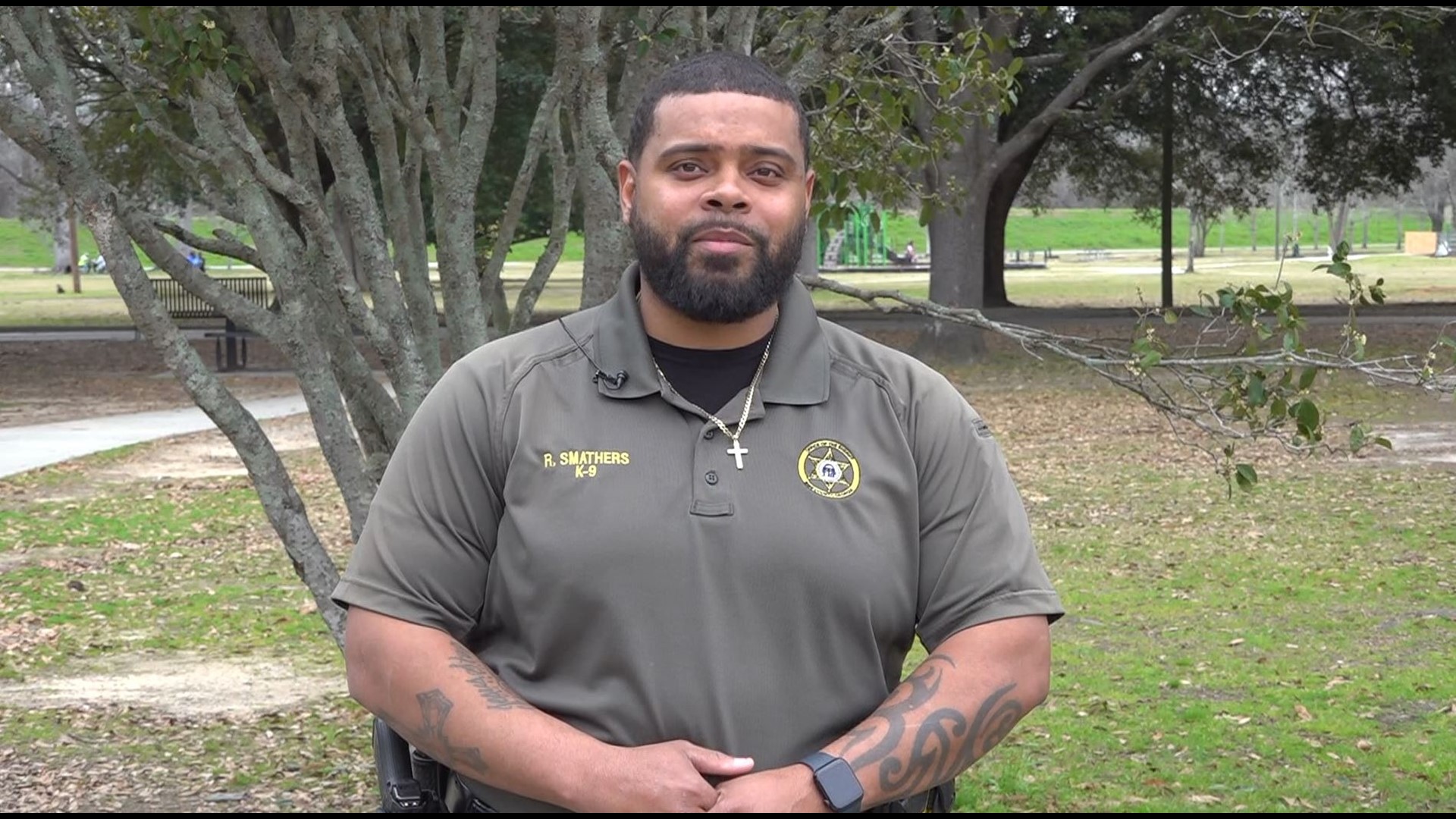 Bibb County Sheriff’s Department’s Sergeant Rodrick Smathers is the first African American to serve over Department’s K9 Interdiction Unit.