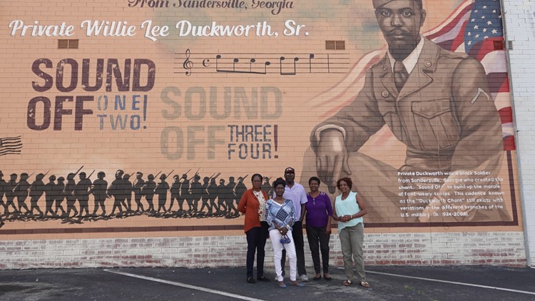 Creator of famous 'sound off' chant honored with mural in Central Georgia