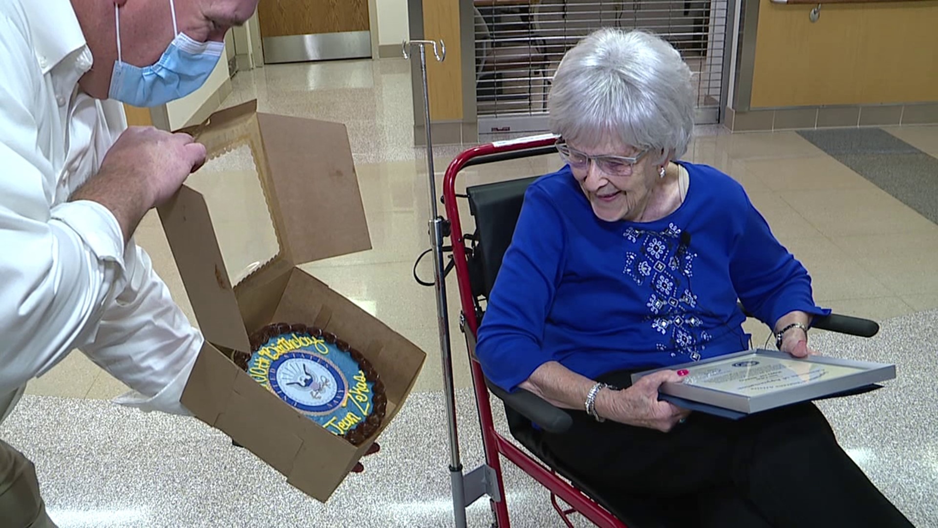 Dorothea Zekas celebrated her milestone birthday Friday at the VA Medical Center in Wilkes-Barre.