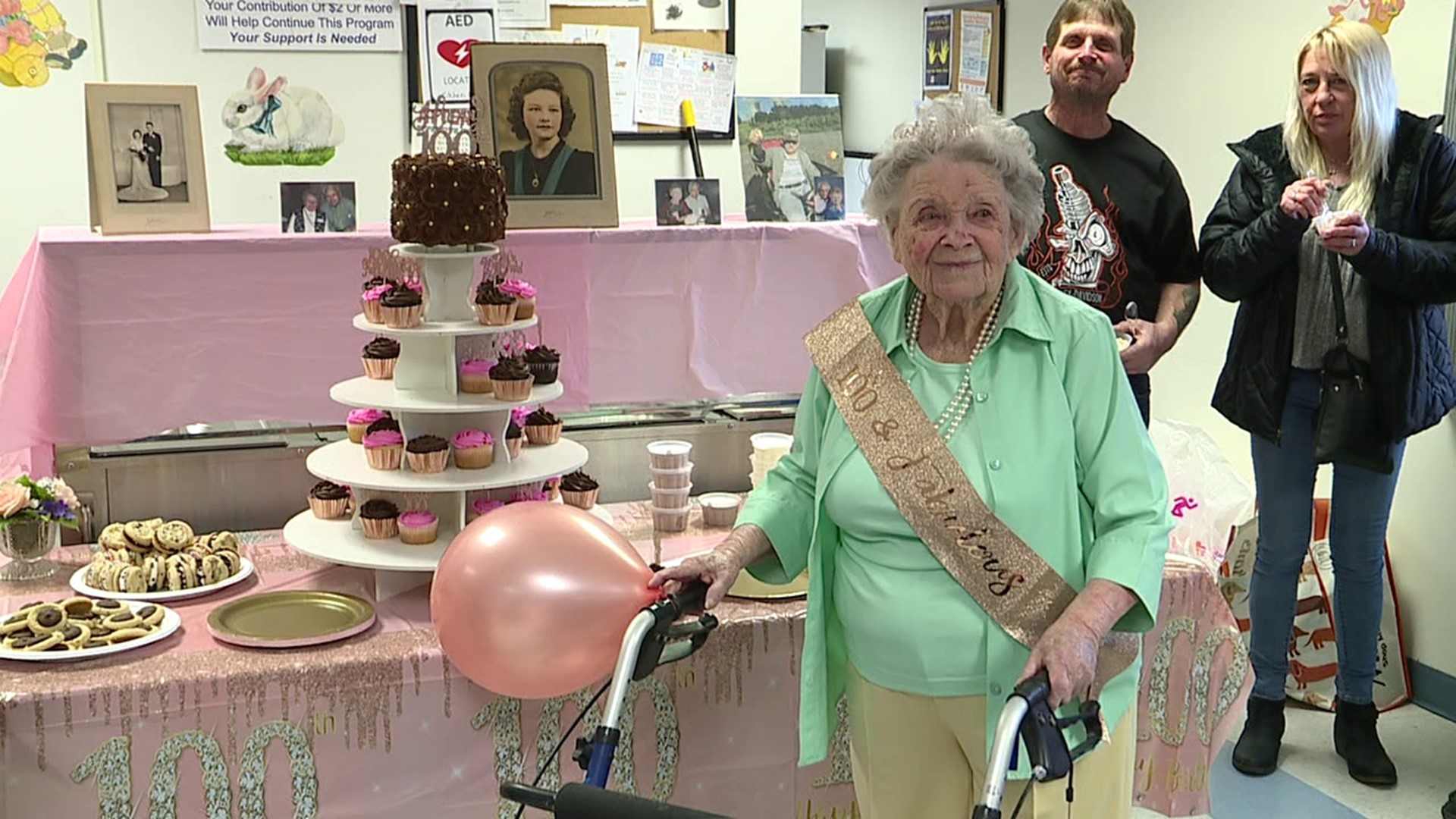 A woman in Luzerne County celebrated her 100th birthday on Saturday.