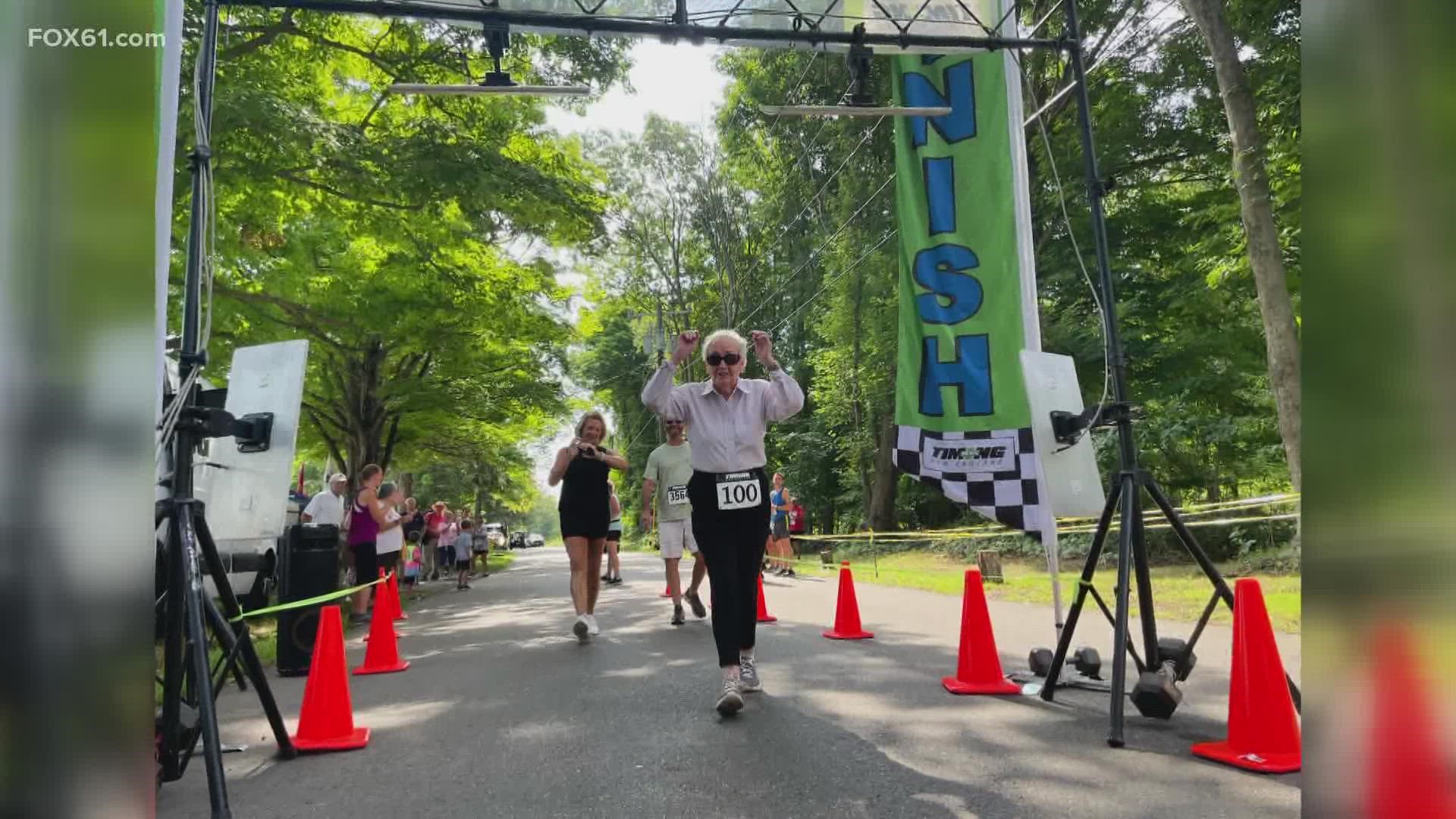 They say an apple a day keeps the doctor away. For a 100-year-old Connecticut woman, the saying is more like a few miles a day.