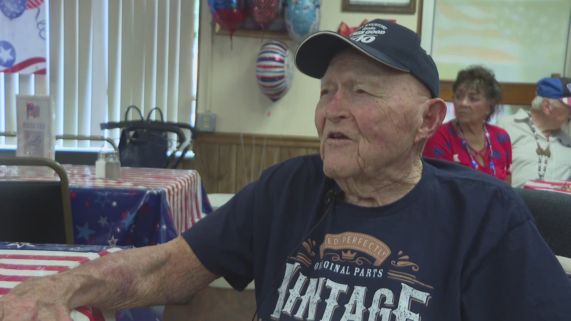 Fred Long Jr. served in the Navy for 30 years after enlisting in 1943. On the Fourth of July, Veterans of Foreign Wars in Orange Park hosted his birthday party.