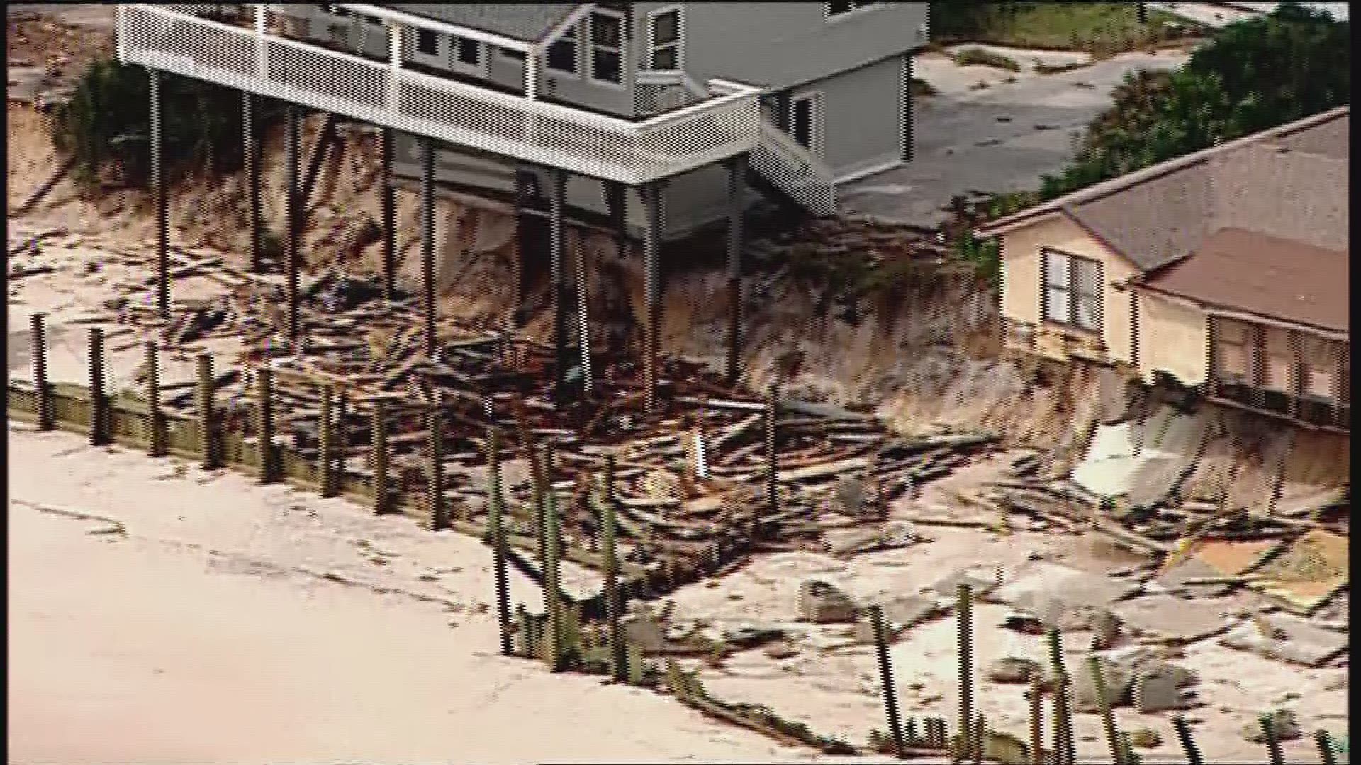 Aerial footage of the storm damage around Florida's First Coast.