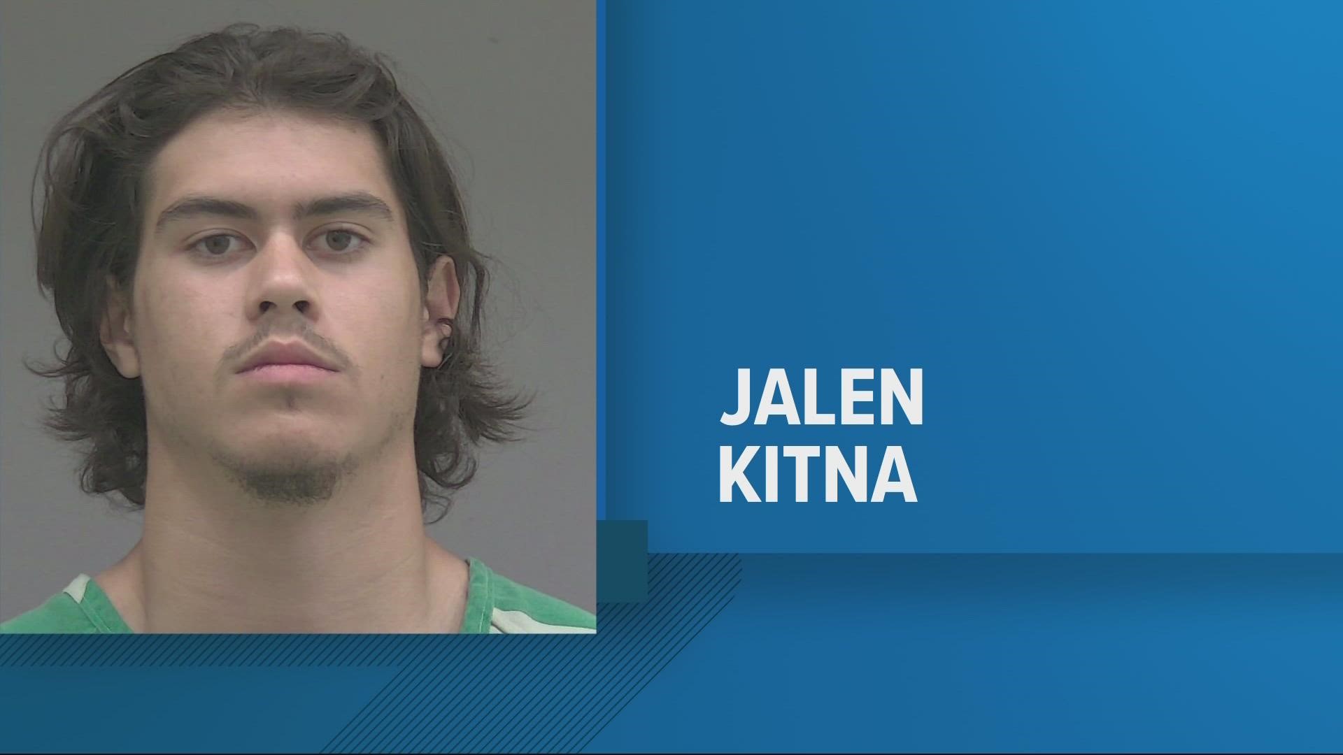 Records indicate that Jalen Kitna was booked into the Alachua County jail around 3:30 p.m Wednesday.