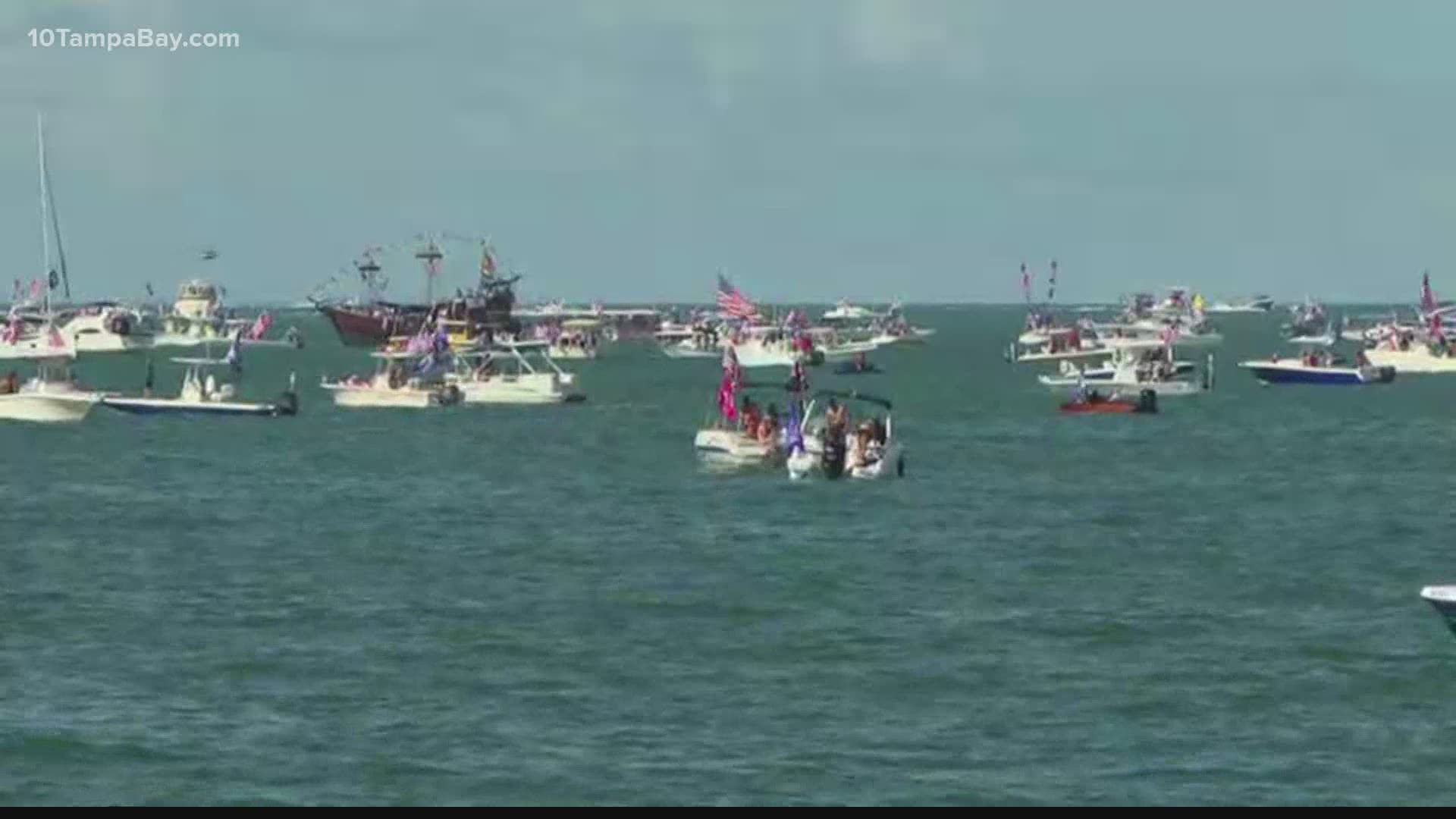 Supporters of the 45th president will sail from Clearwater Beach to Madeira Beach Saturday morning.