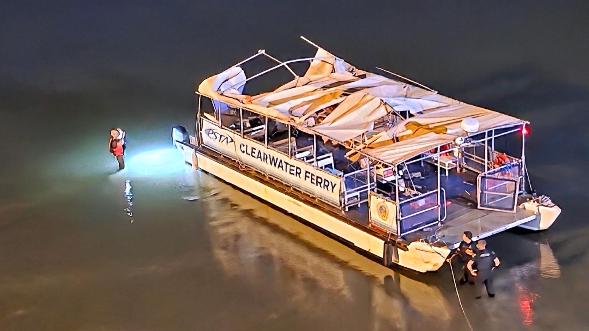 A deadly ferry ride in Clearwater, Florida, now leaves riders mortified after a boat slammed into their vessel.