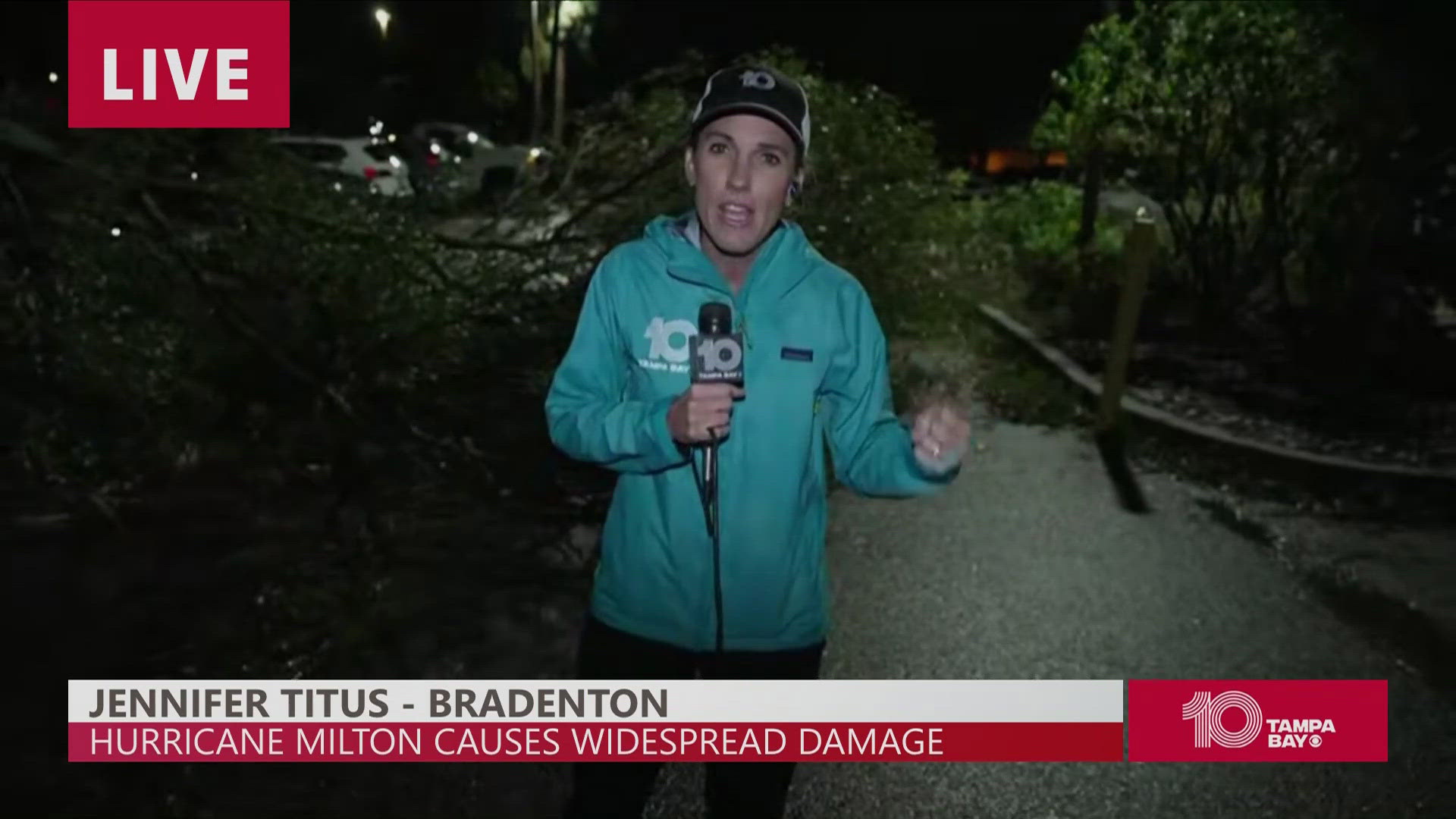 10 Tampa Bay's Jennifer Titus has the latest updates and conditions in Manatee County during Hurricane Milton.