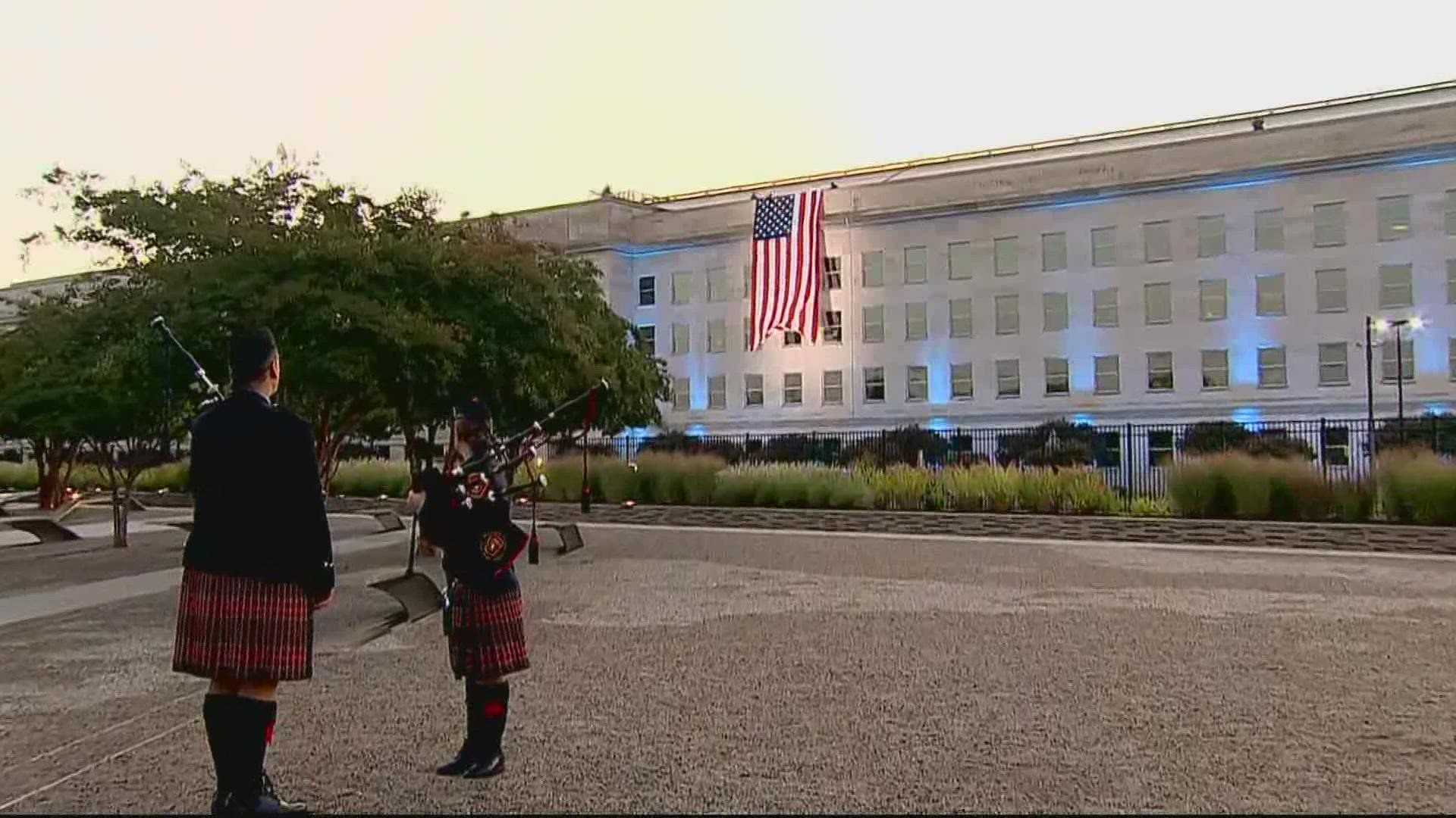 Military leaders hosted a ceremony at the Pentagon in honor of the 184 people killed in the 2001 terrorist attack.